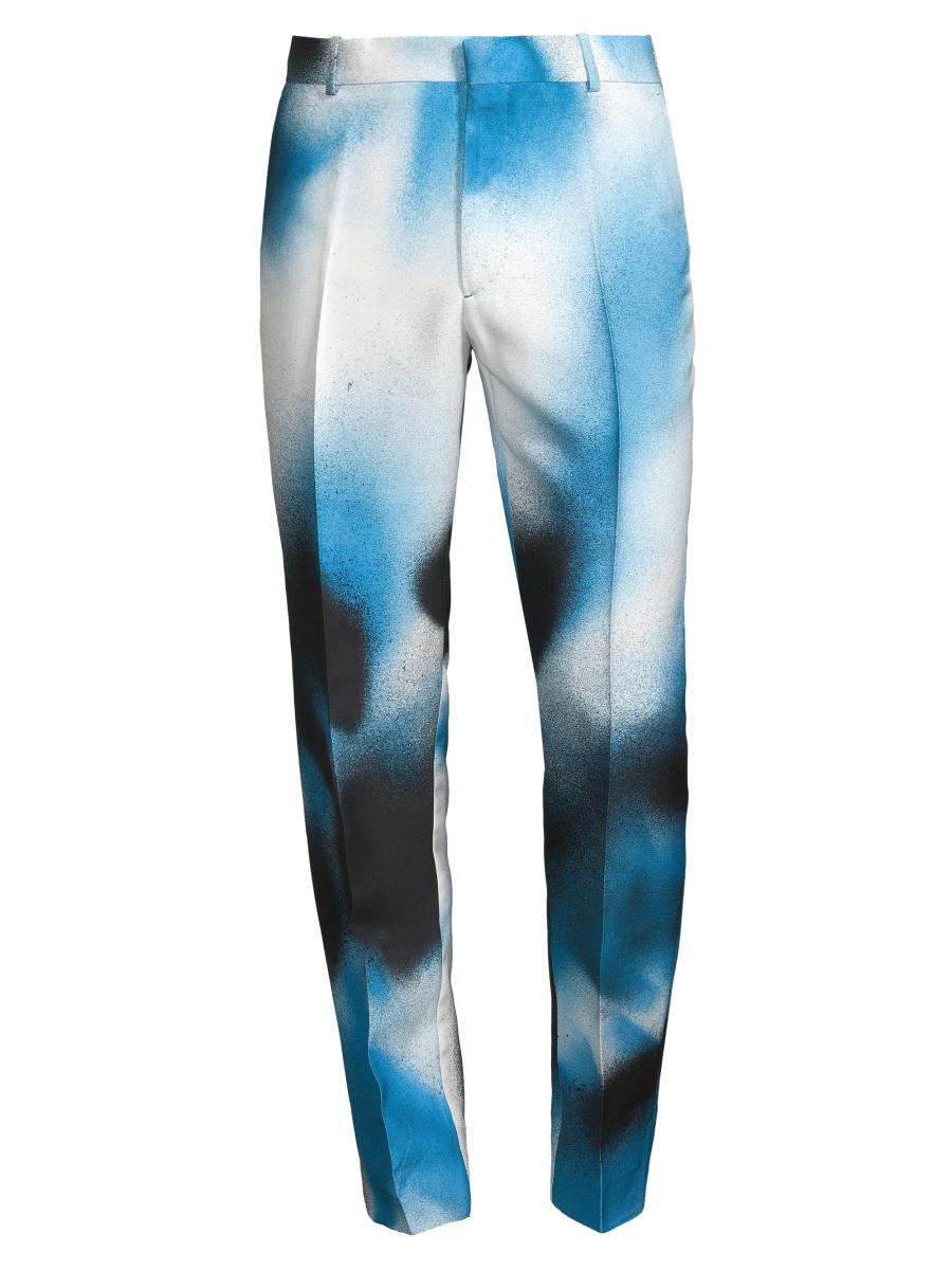 McQueen Spray-Paint-Effect Woven Pants | Saks Fifth Avenue
