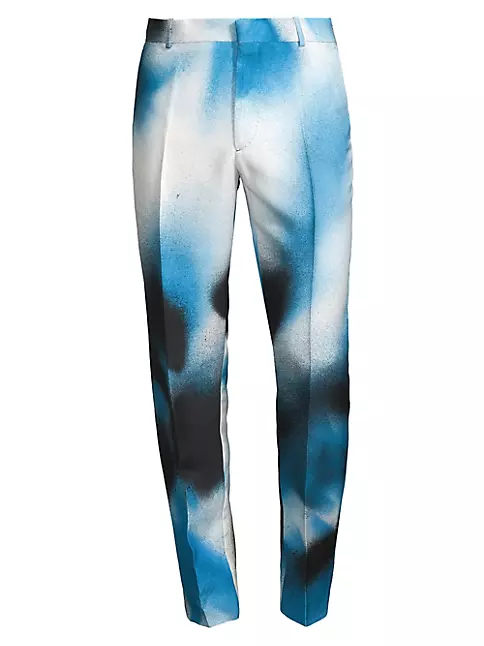 Sprayed Monogram Nylon Jogging Trousers - Luxury Blue