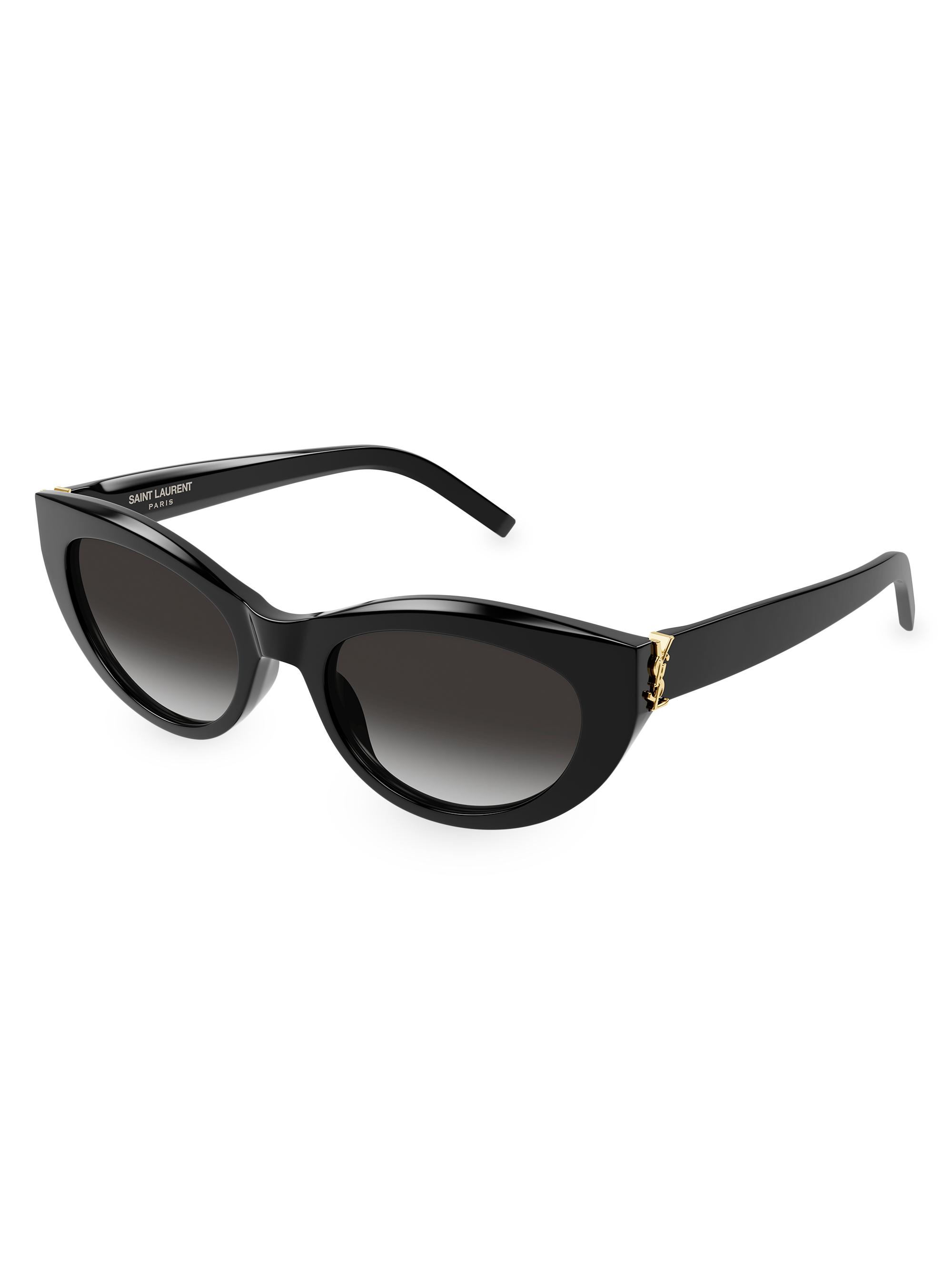 Saint Laurent Monogram Hinge 52MM Acetate Oval Sunglasses | Saks