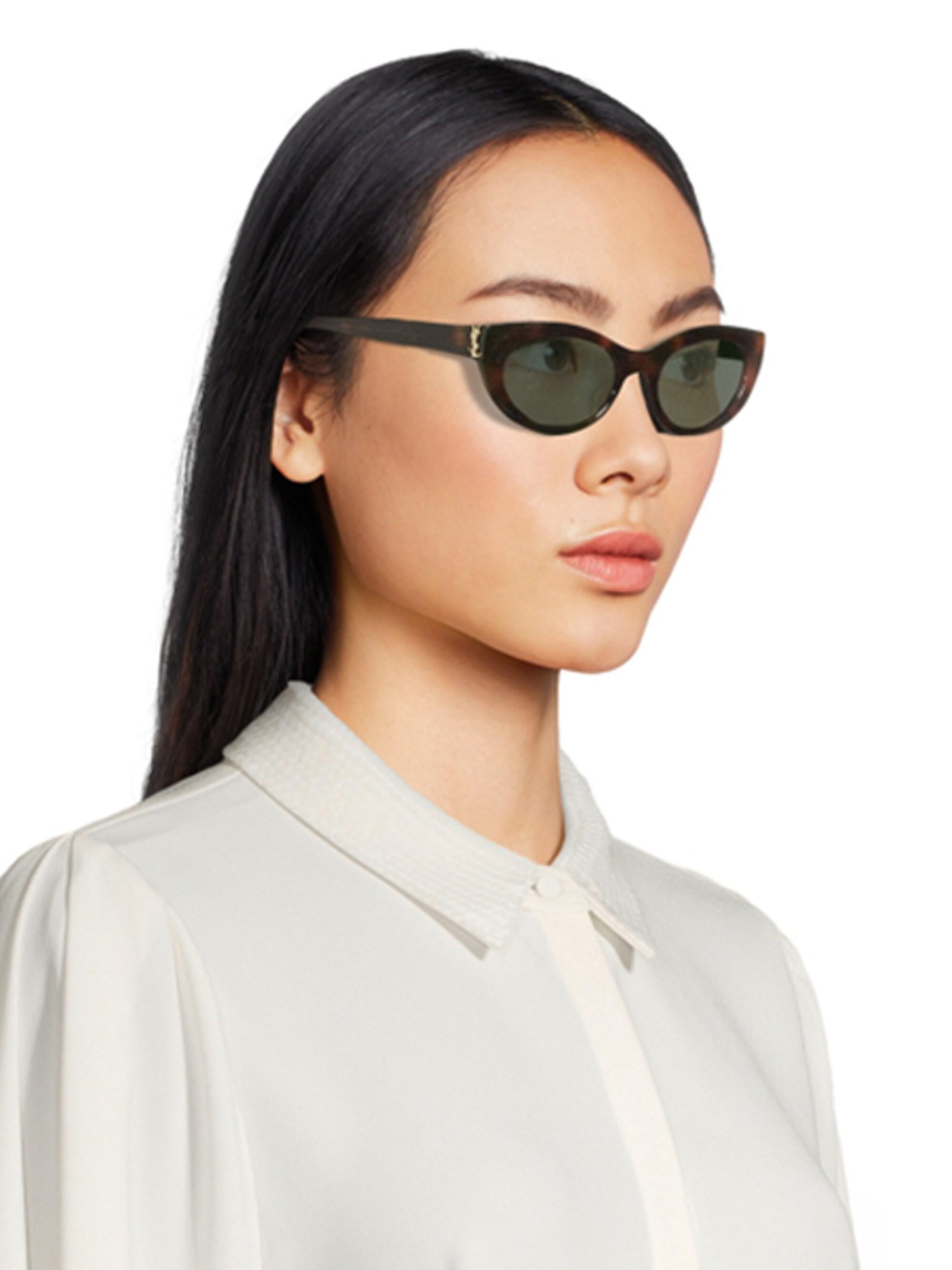 Saint Laurent Monogram Hinge Acetate 54MM Cat-Eye Sunglasses