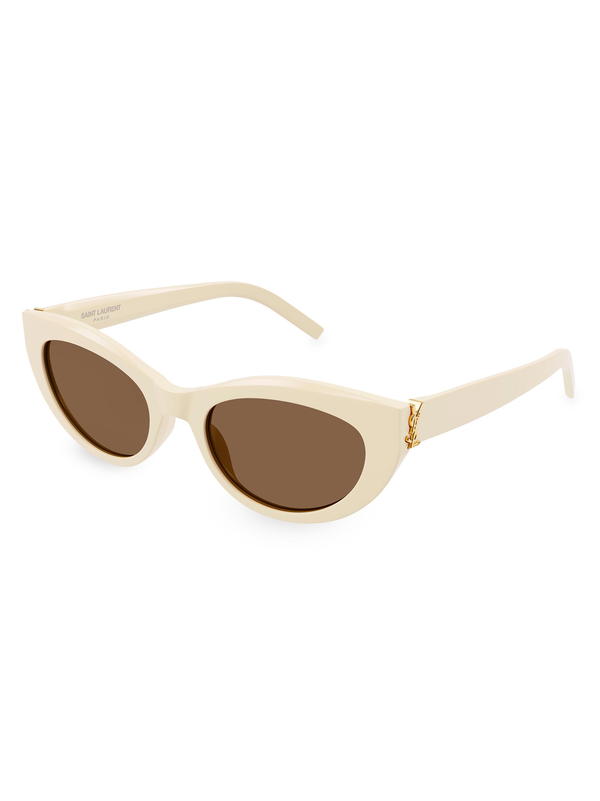 Saint Laurent Women's Monogram Hinge Acetate 54MM Cat-Eye Sunglasses - | Thumbnail 4