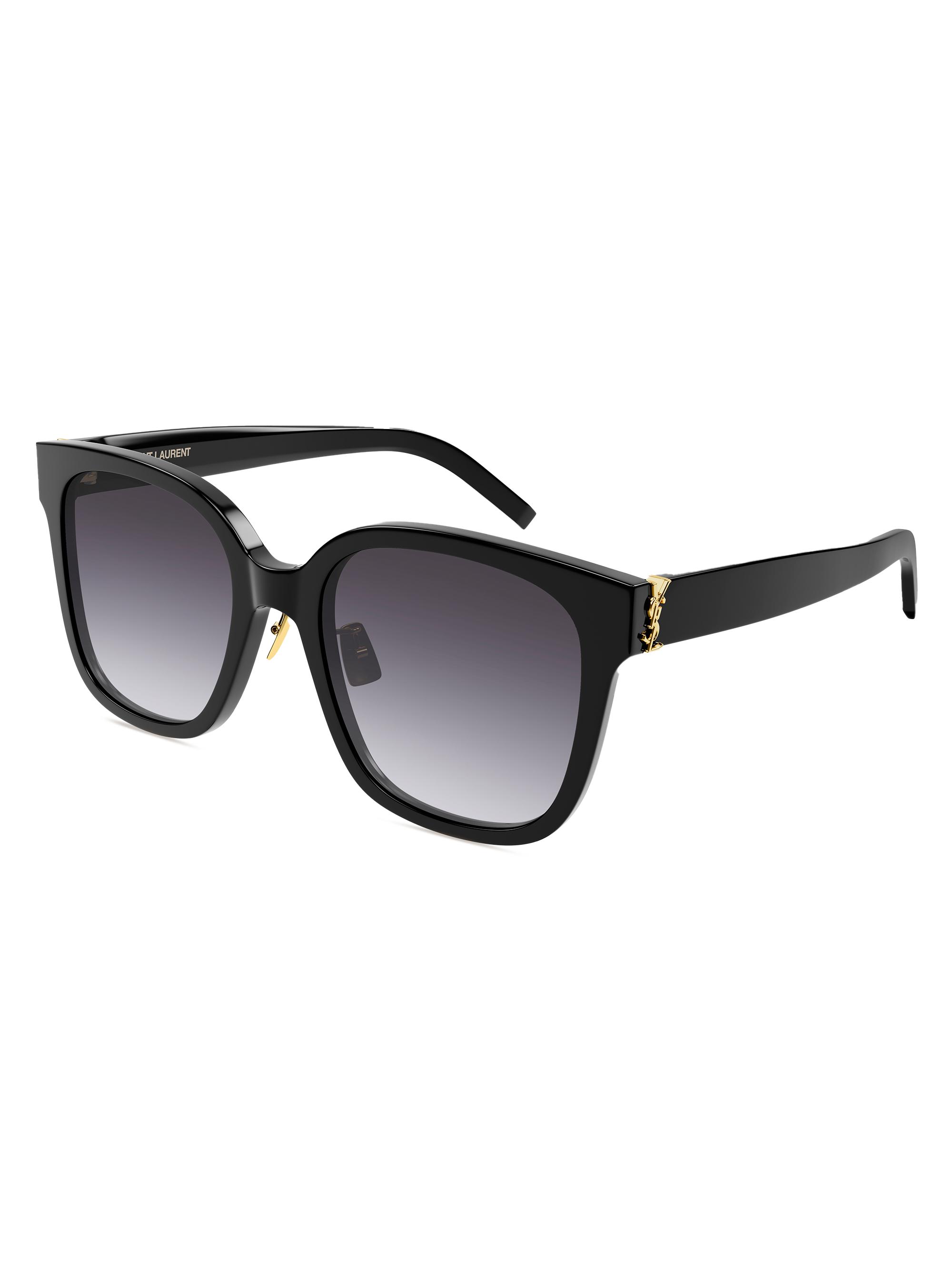 Saint Laurent Women's Monogram Hinge Acetate 55MM Cat-Eye Sunglasses - Black