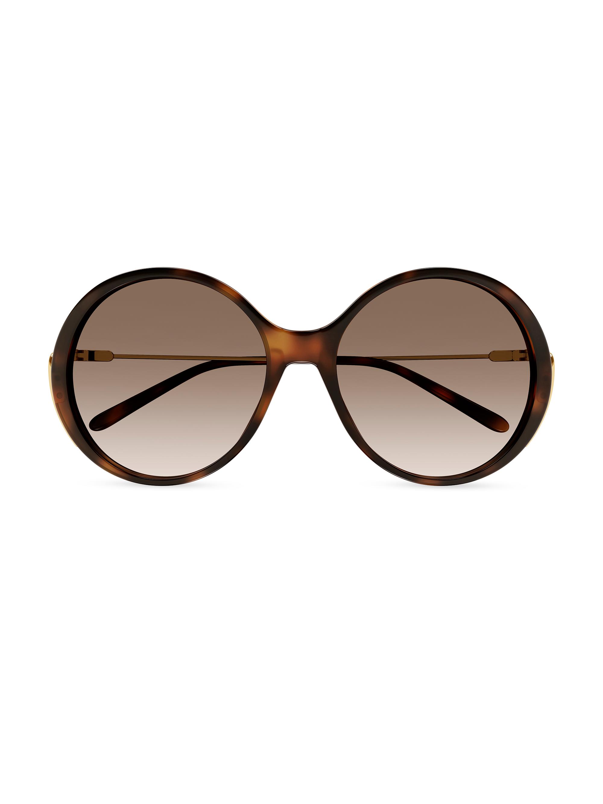 Chloé Women's Elys Acetate 58MM Round Sunglasses - Havana