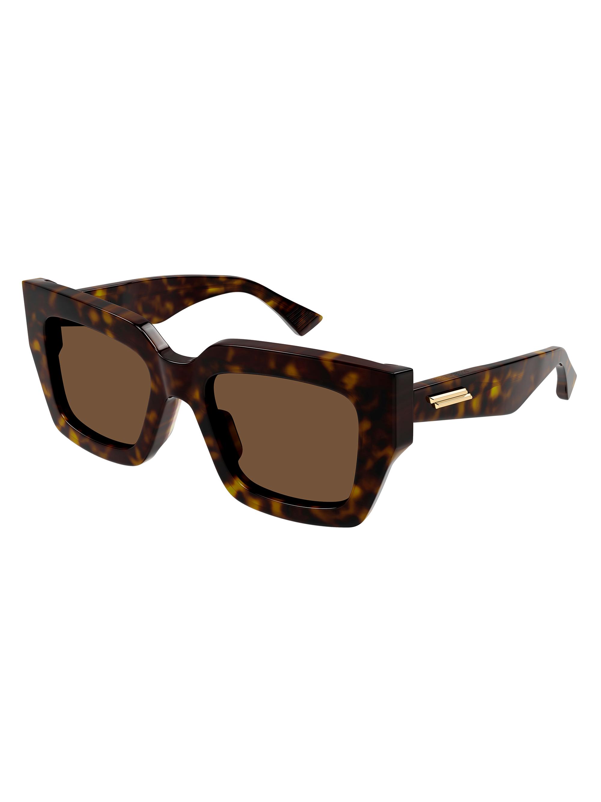 Bottega Veneta Women's 52MM Rectangular Sunglasses - Havana - Women's Accessories