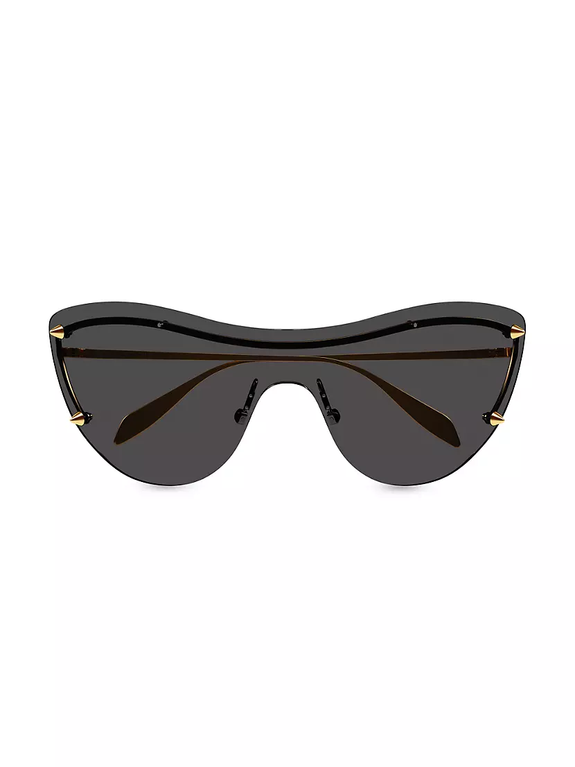 99MM Spike Studs Cat Eye Metal Sunglasses