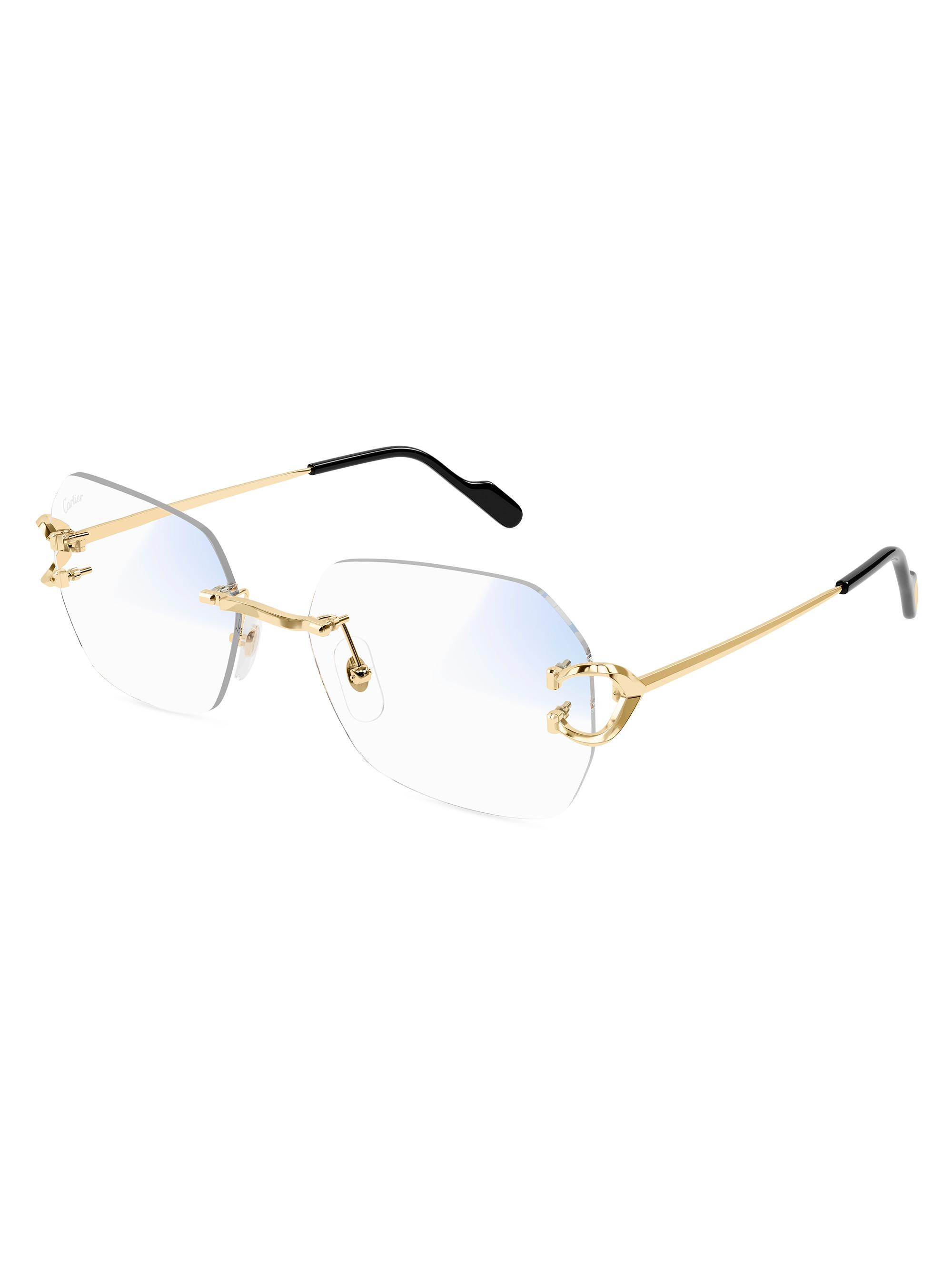 Cartier Women's C Décor 24K Gold-Plated 57MM Glasses - Gold Clear