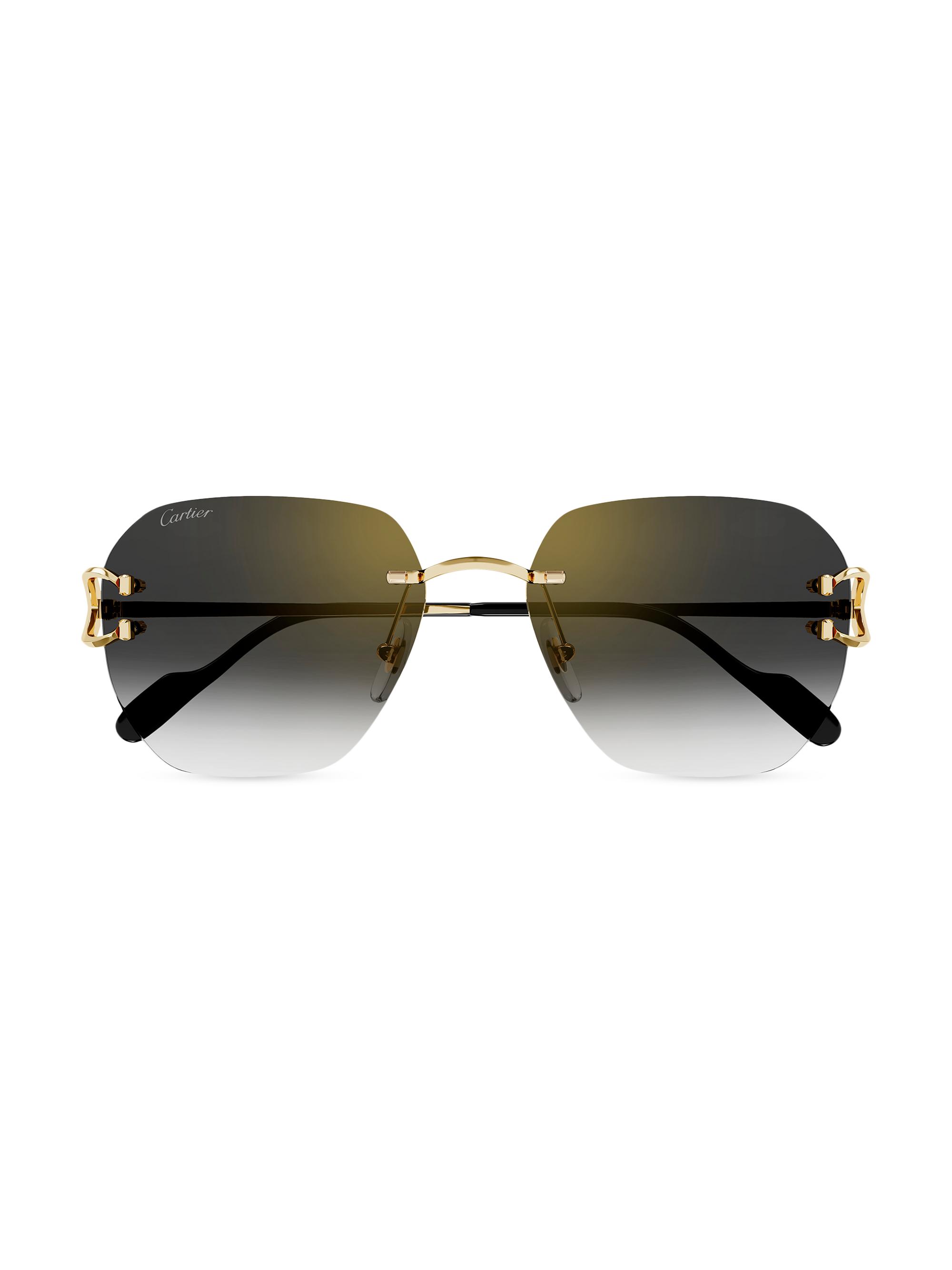 Cartier C Décor 58MM Square Sunglasses | Saks Fifth Avenue