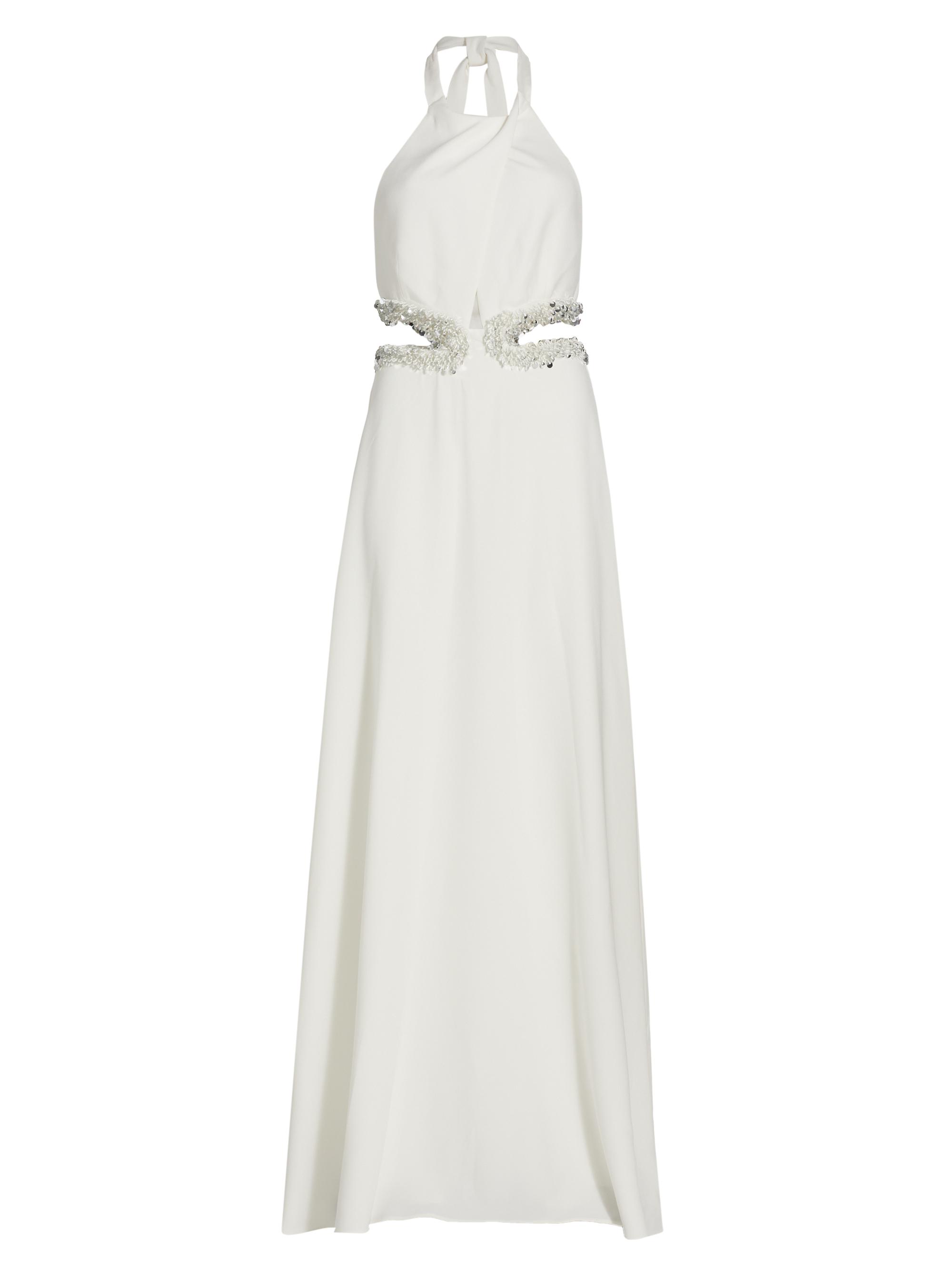jonathan simkhai white cut out dress SIMKHAI Alex Pleated Cut Out Dress in White by Jonathan Simkhai