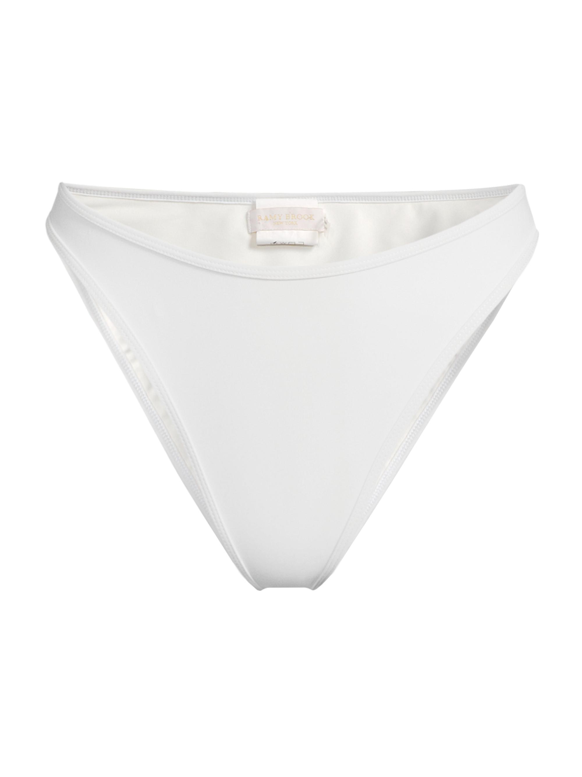 Ramy Brook Women's Isla High-Leg Bikini Bottom - White