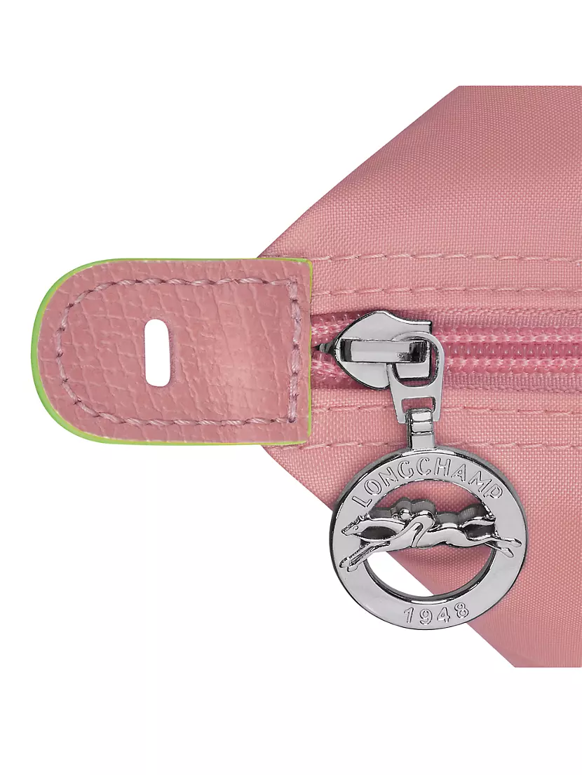 Longchamp Extra Small Le Pliage Leather Top Handle Bag in Petal Pink