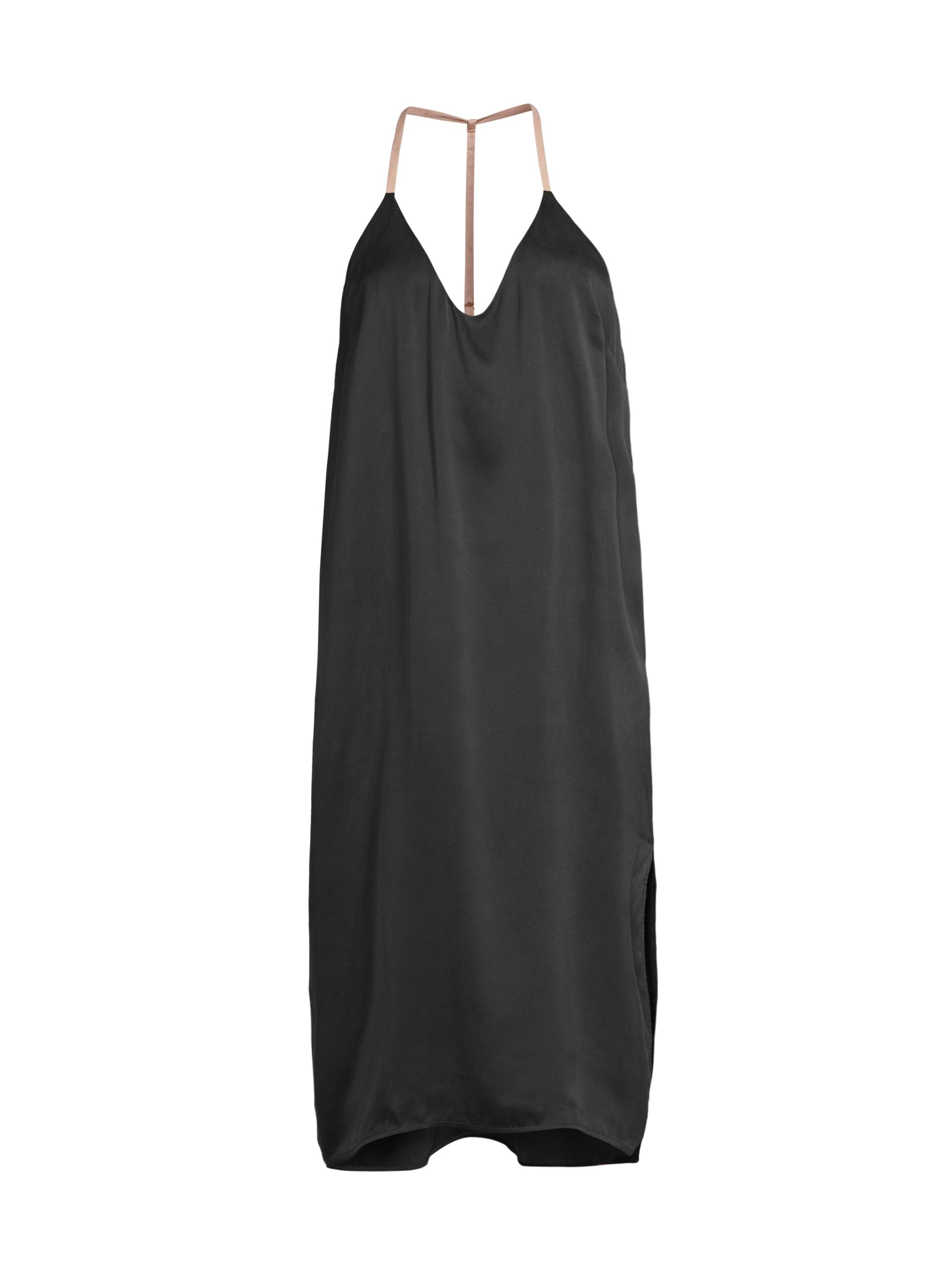 Lunya Women's Washable Silk Slip Dress - Immersed Black
