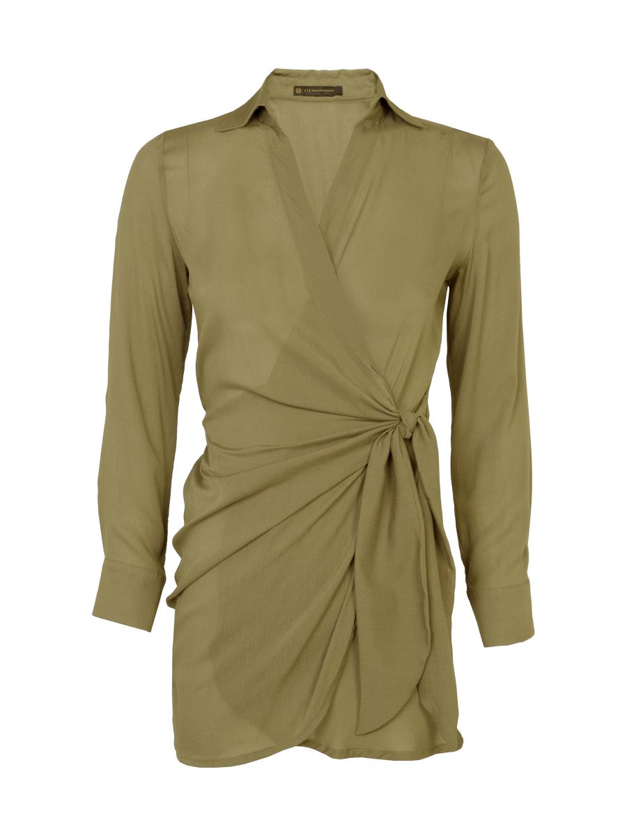 Vix Paula Hermanny Cover Up Maza Lia Long Dress Sz M   (65)