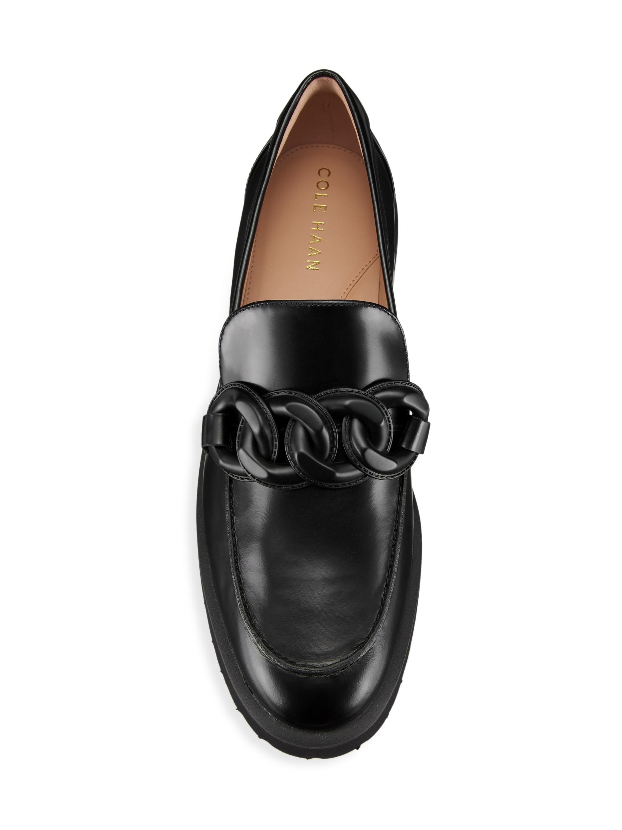 Cole Haan Geneva Chain Leather Loafers | Saks Fifth Avenue