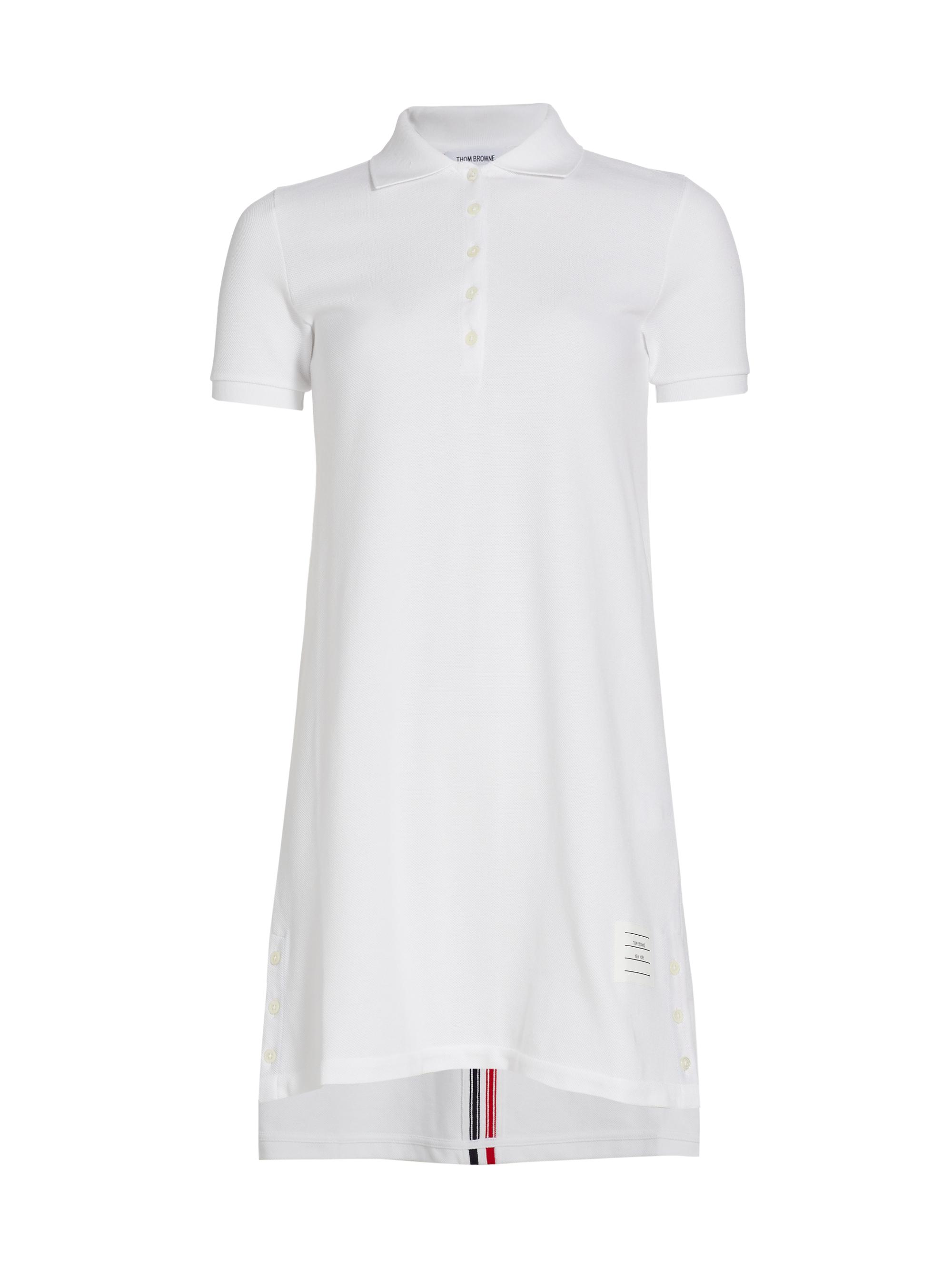 Thom Browne Women's Short-Sleeve Polo Dress - White