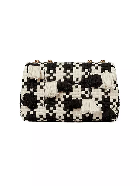 Tory Burch Beige Raffia Crochet Small Kira Shoulder Convertible Bag Tory  Burch
