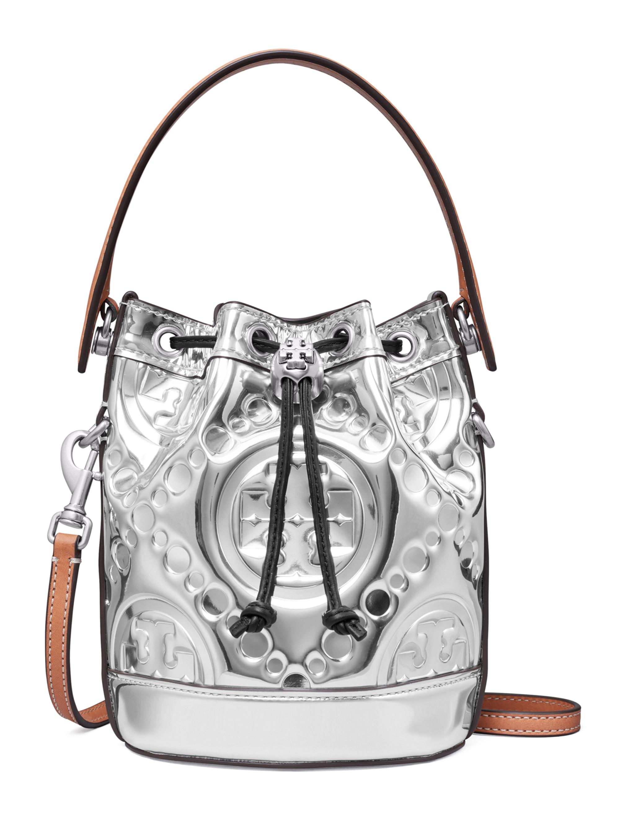 tory burch miller bucket bag white