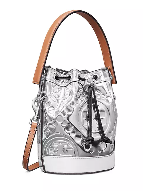T Monogram Denim Bucket Bag: Women's Designer Crossbody Bags