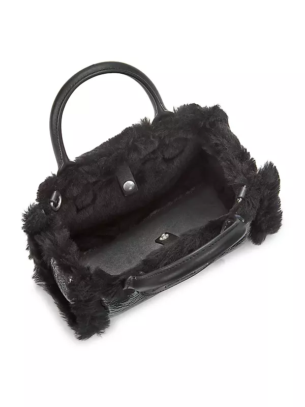 Shiny Patent Faux Leather Barrel Top Handle Handbag