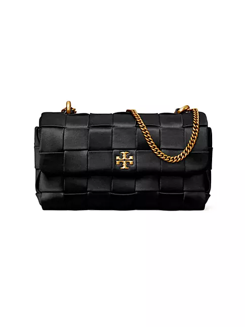 Tory Burch Small Kira Woven Leather Shoulder Bag