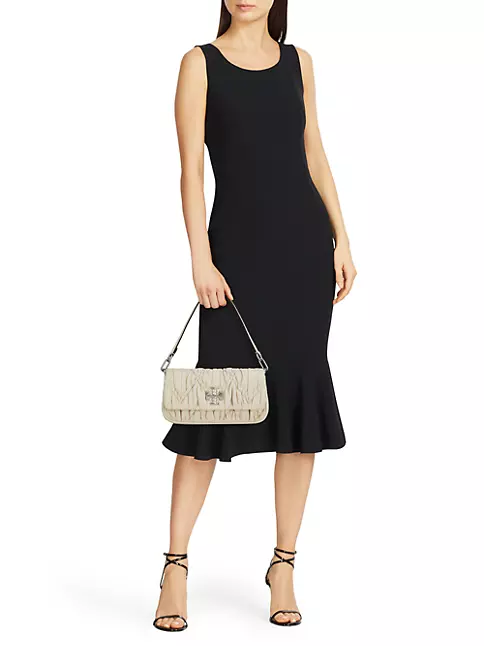 Mini Kira Diamond Ruched Flap Shoulder Bag: Women's Designer Crossbody Bags