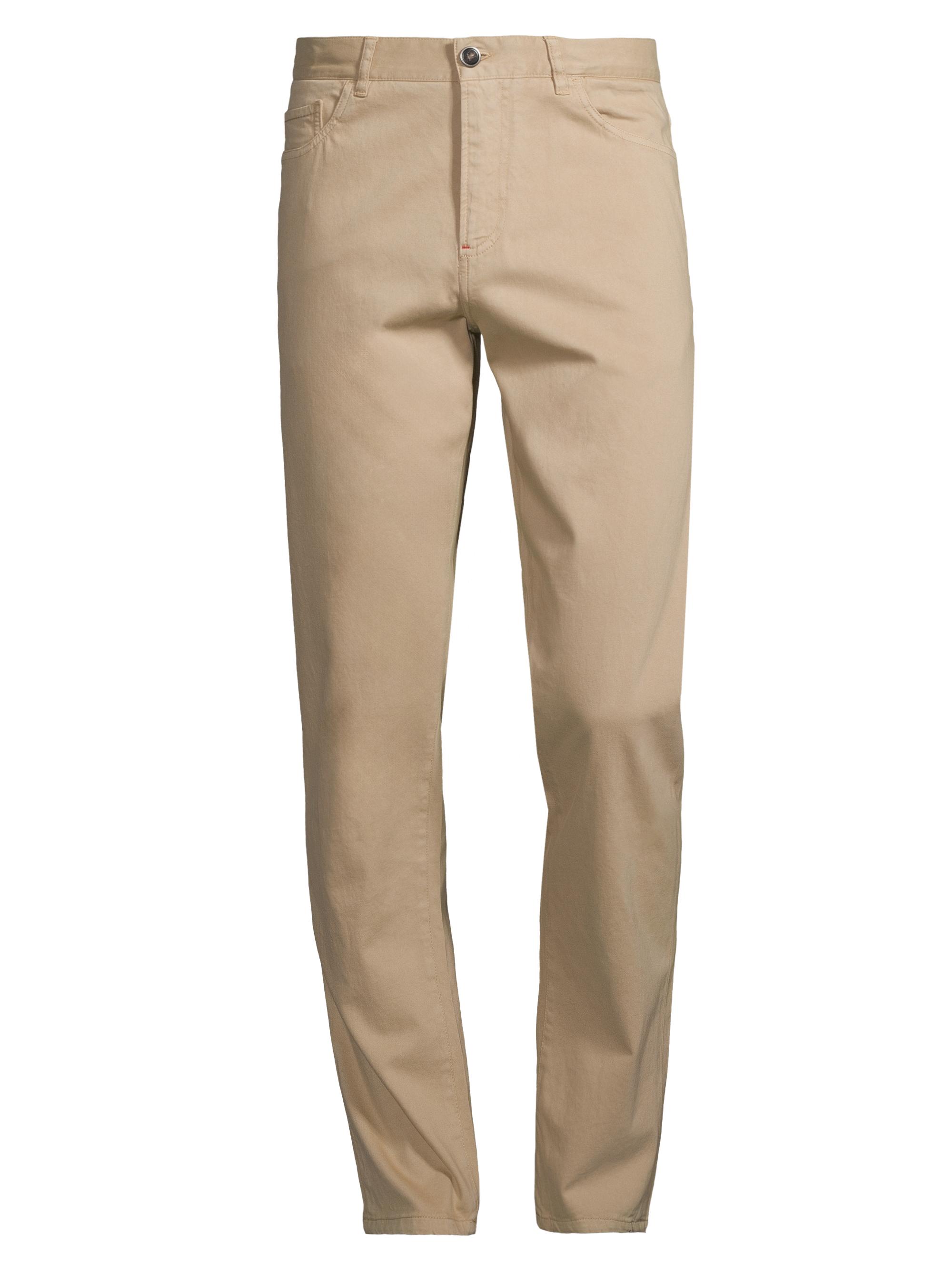 Isaia Men's Cash Cotton Comfort Five-Pocket Slim-Fit Pants - Medium Beige