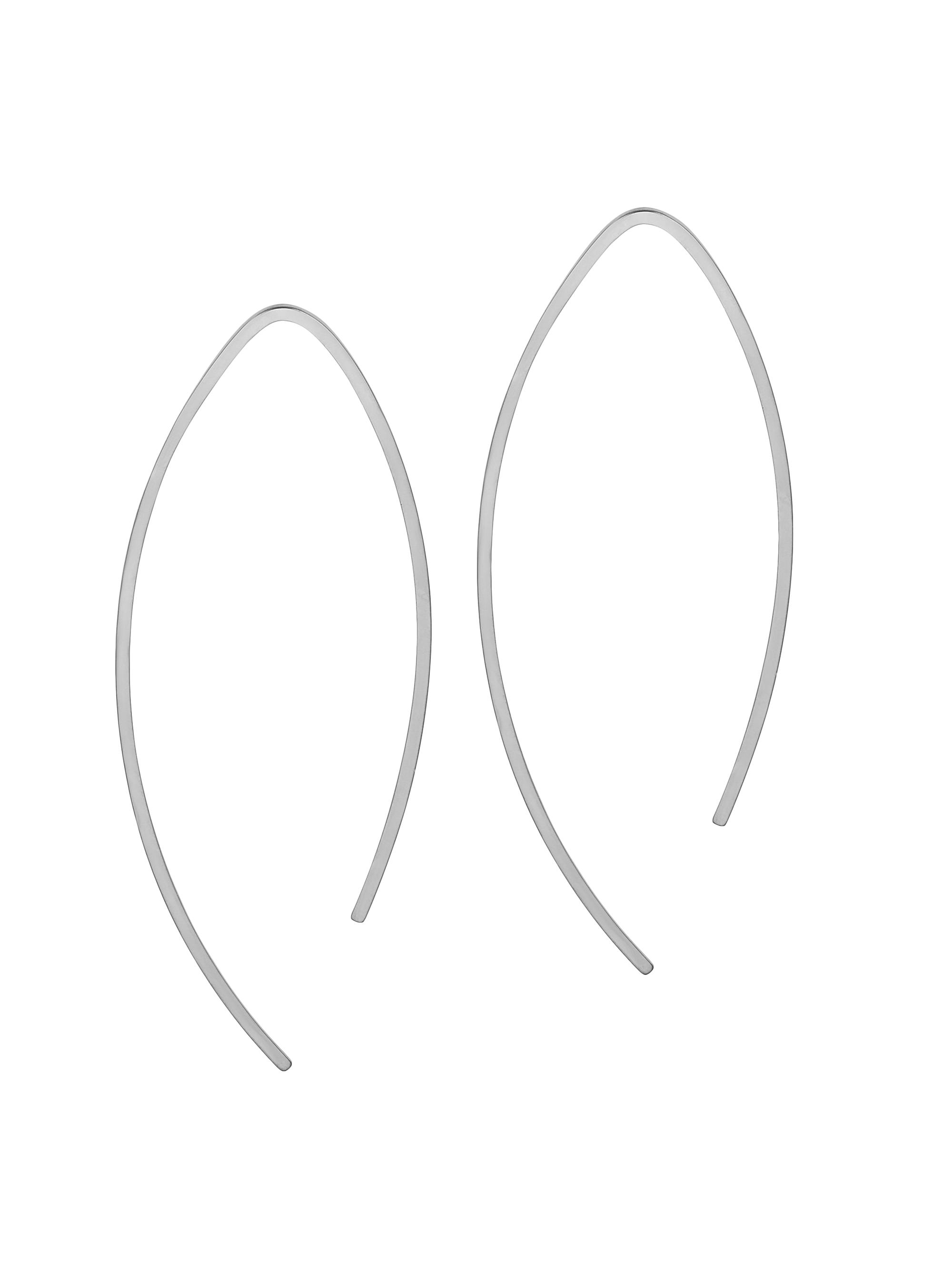 Oradina Women's 14K White Solid Gold Renaissance Threaders - White Gold