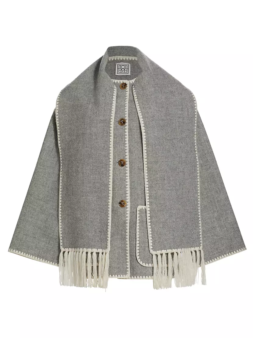 Shop Toteme Embroidered Scarf Jacket | Saks Fifth Avenue