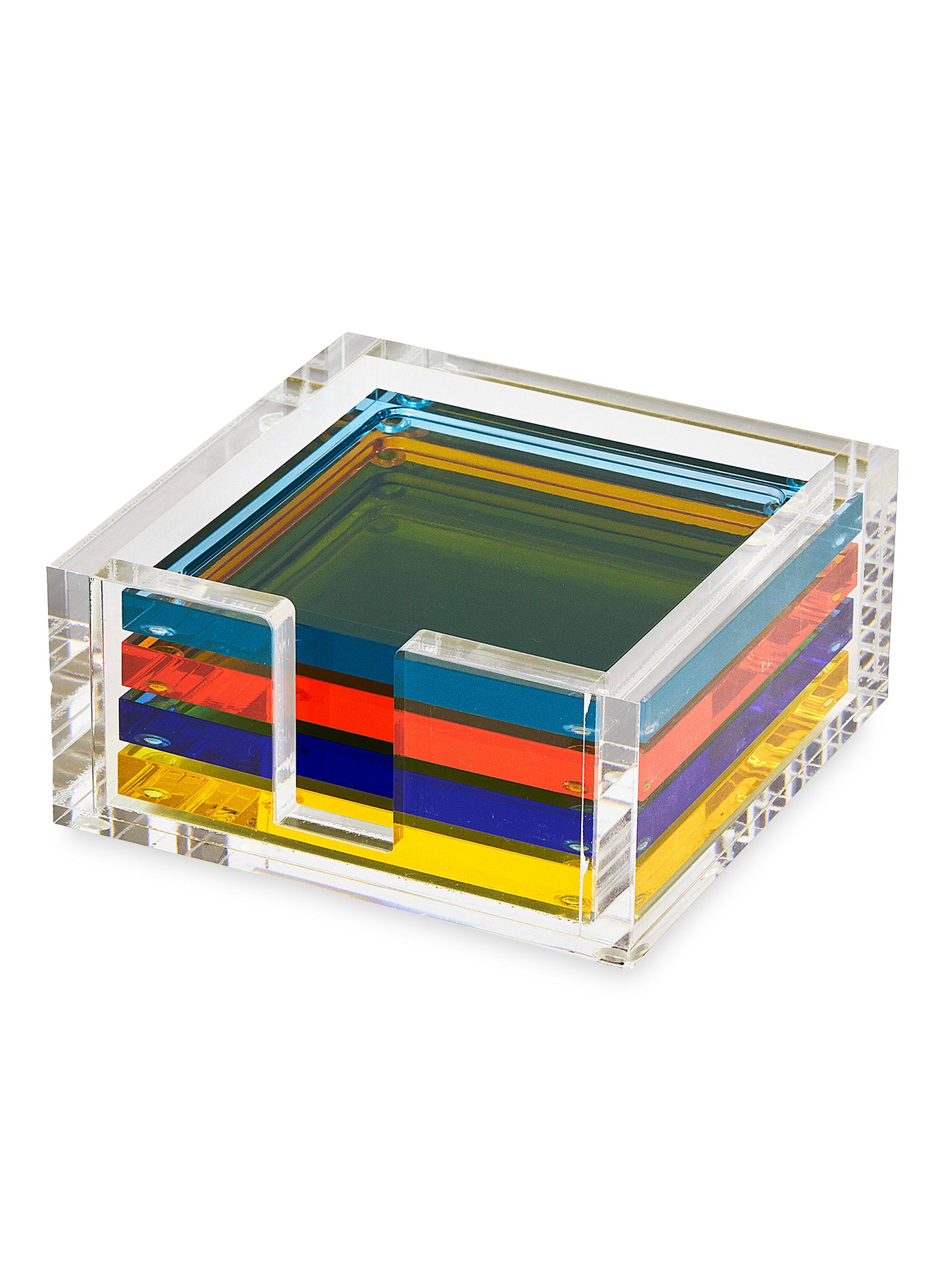 Tizo Acrylic 4-Piece Coaster Set