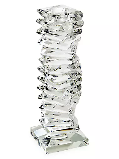 Clear Crystal Twisted Candleholder