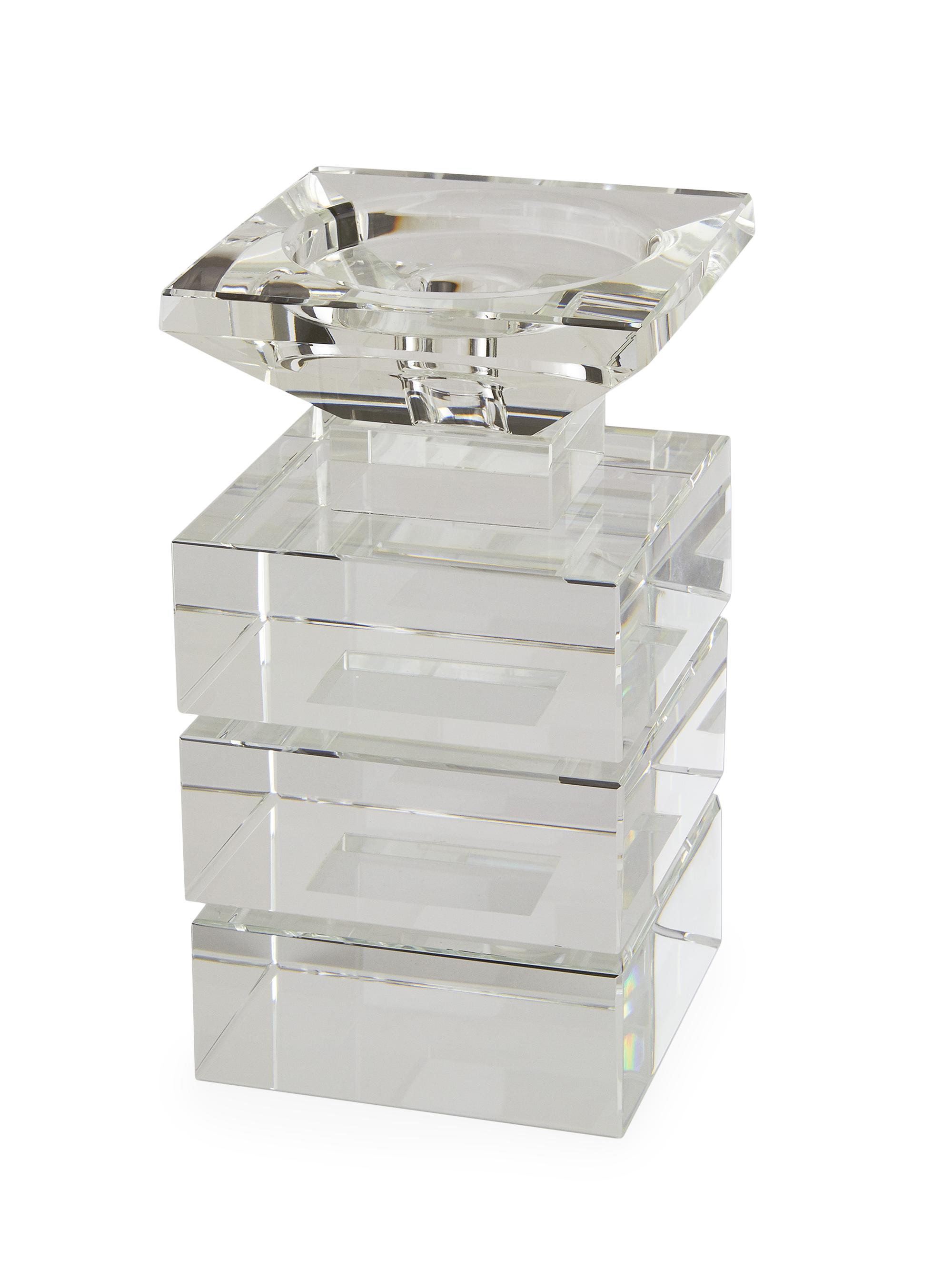 Tizo Clear Cut Crystal Illusion Small Candleholder - Clear