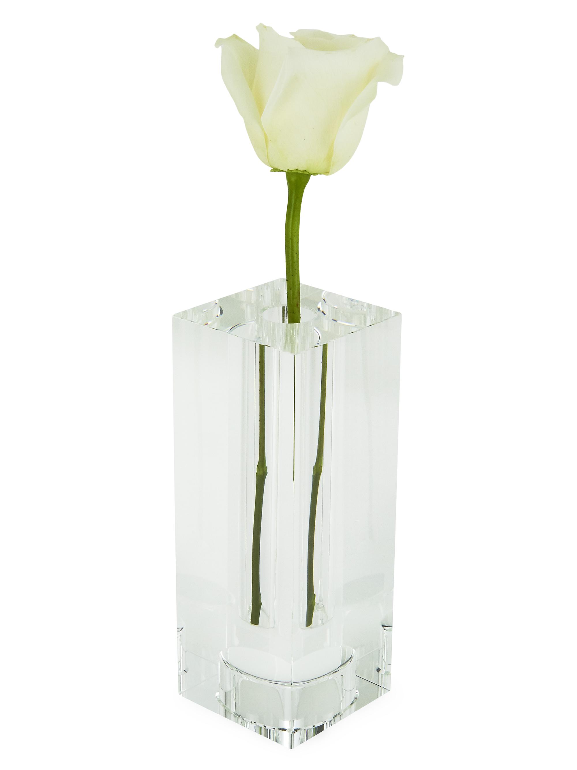 Tizo Clear Crystal Bud Vase & Votive Holder - Clear Large