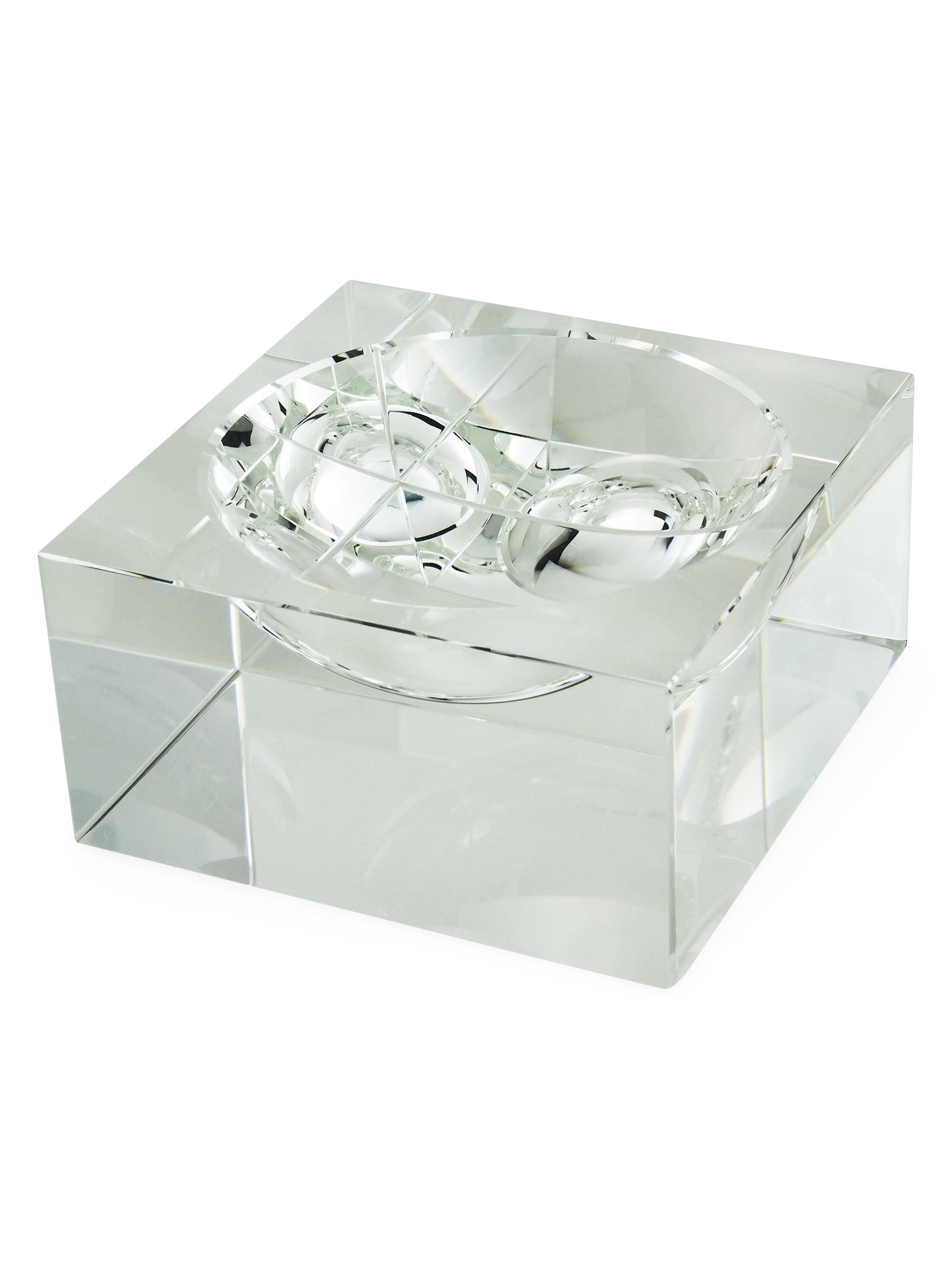 Clear Crystal Square Centerpiece Bowl