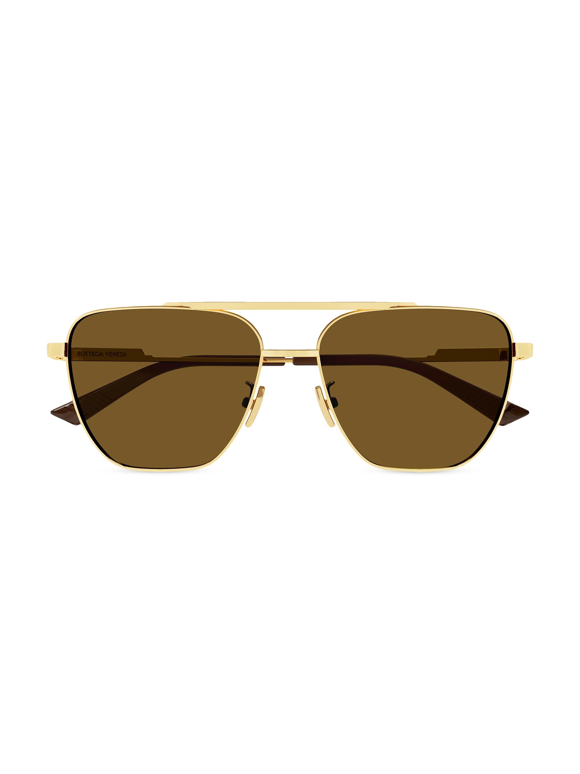 Bottega Veneta Light Ribbon 57MM Metal Navigator Sunglasses | Saks