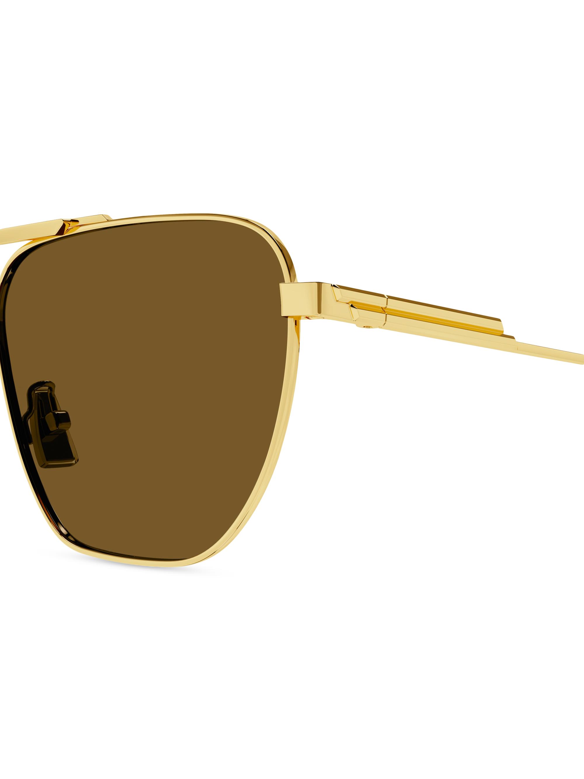 Bottega Veneta Light Ribbon 57MM Metal Navigator Sunglasses | Saks