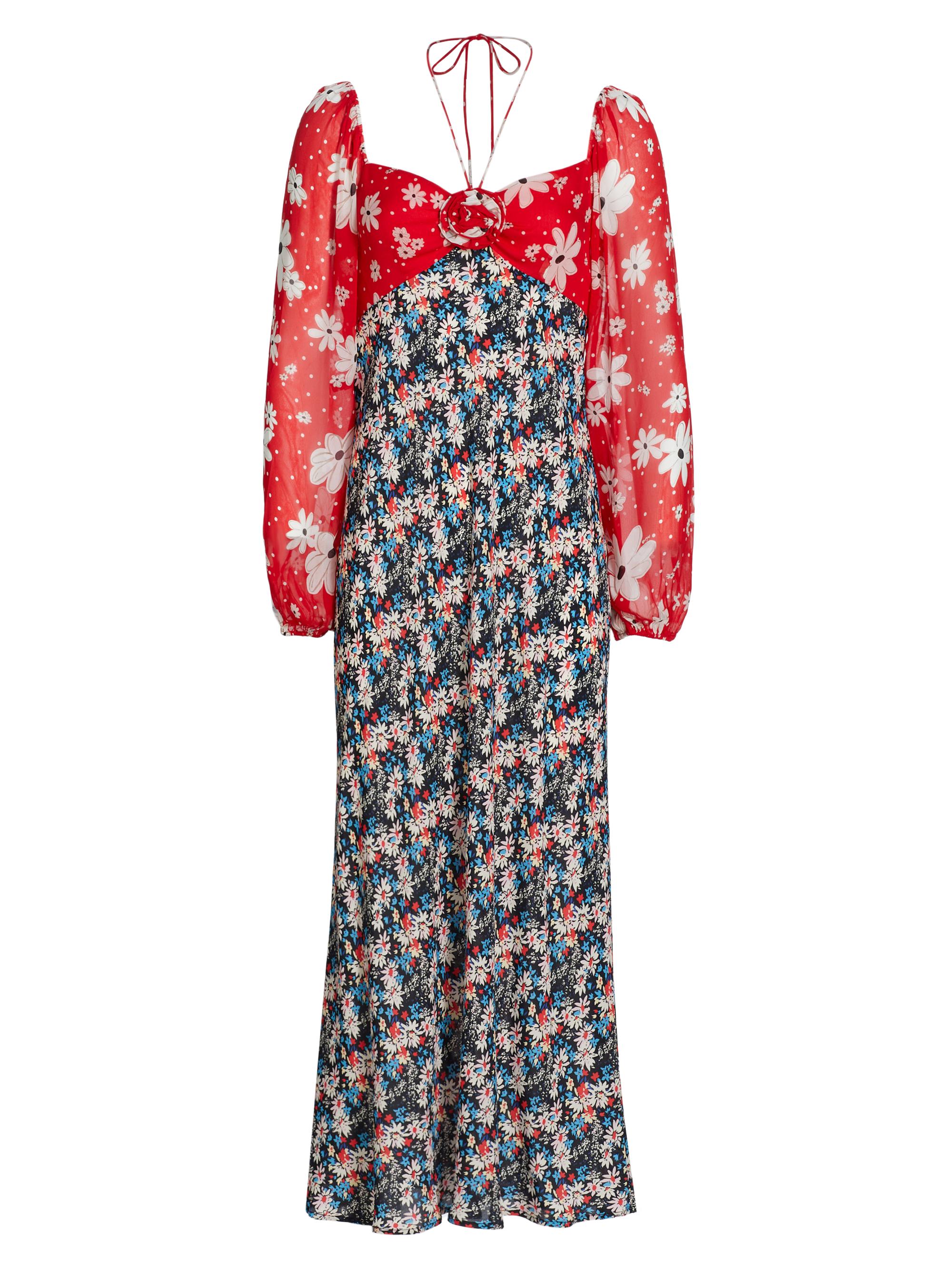 Rixo Women's Jeanie Minidress - Black Daisy Parade Mix