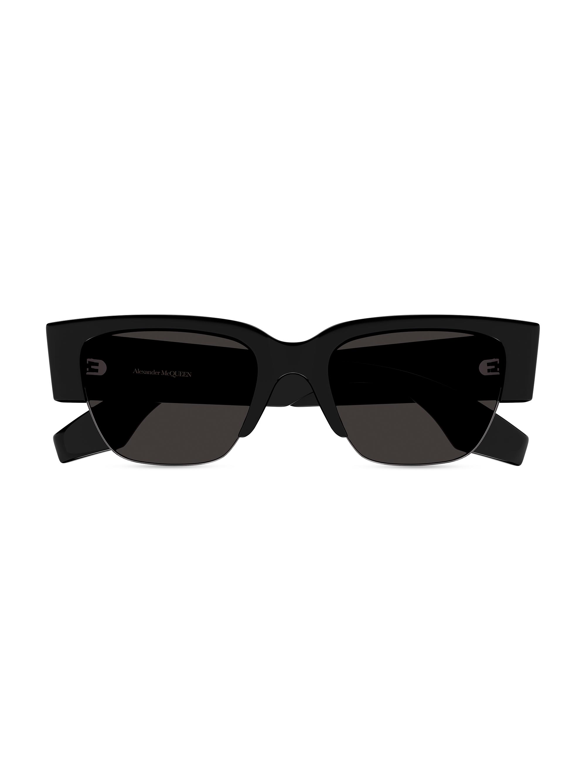 McQueen Men's Graffiti 54MM Mirrored Acetate Sunglasses - Black