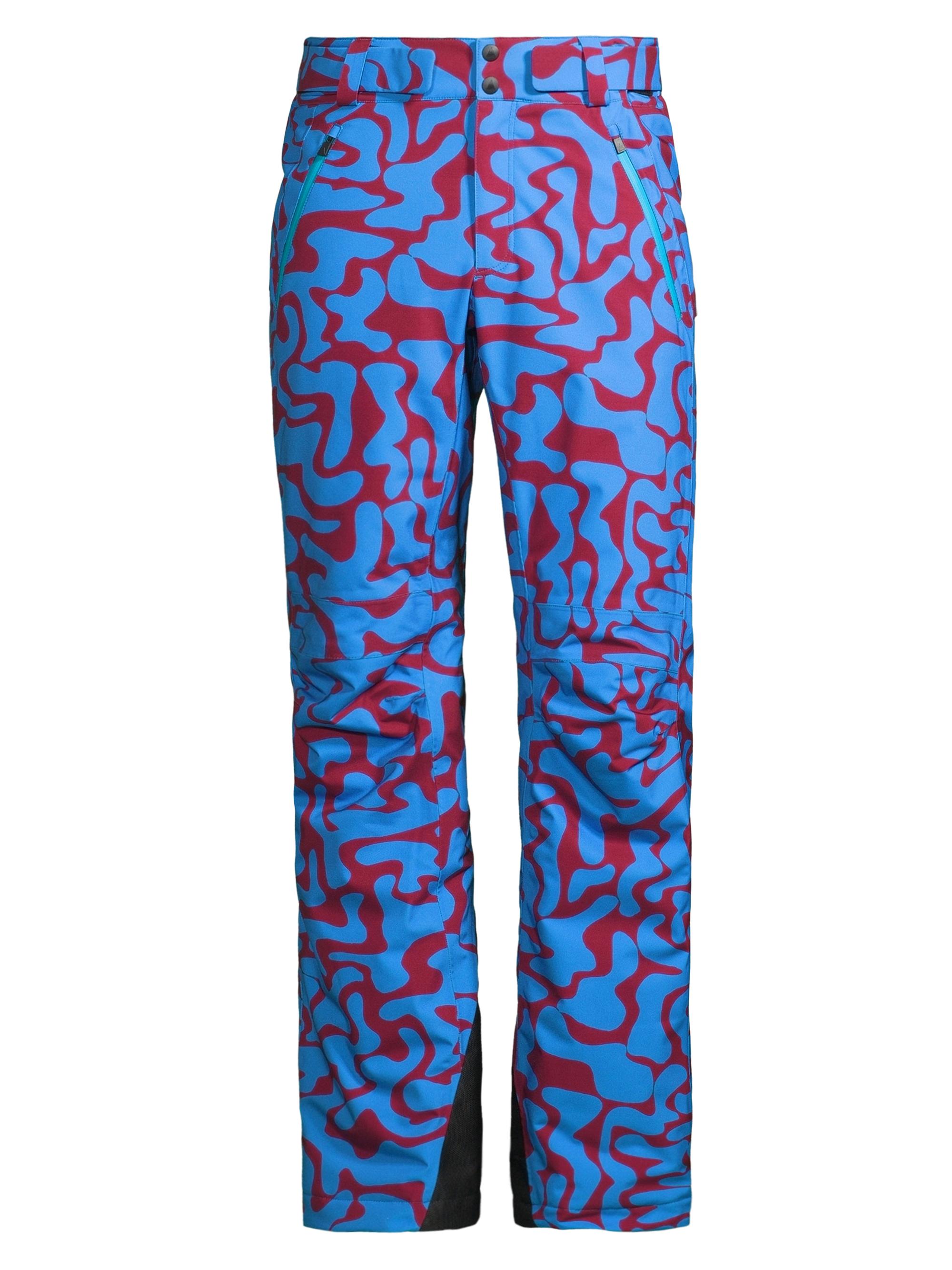 Aztech Mountain Men's Team Aztech Abstract Wave Ski Pants - Camo Blue