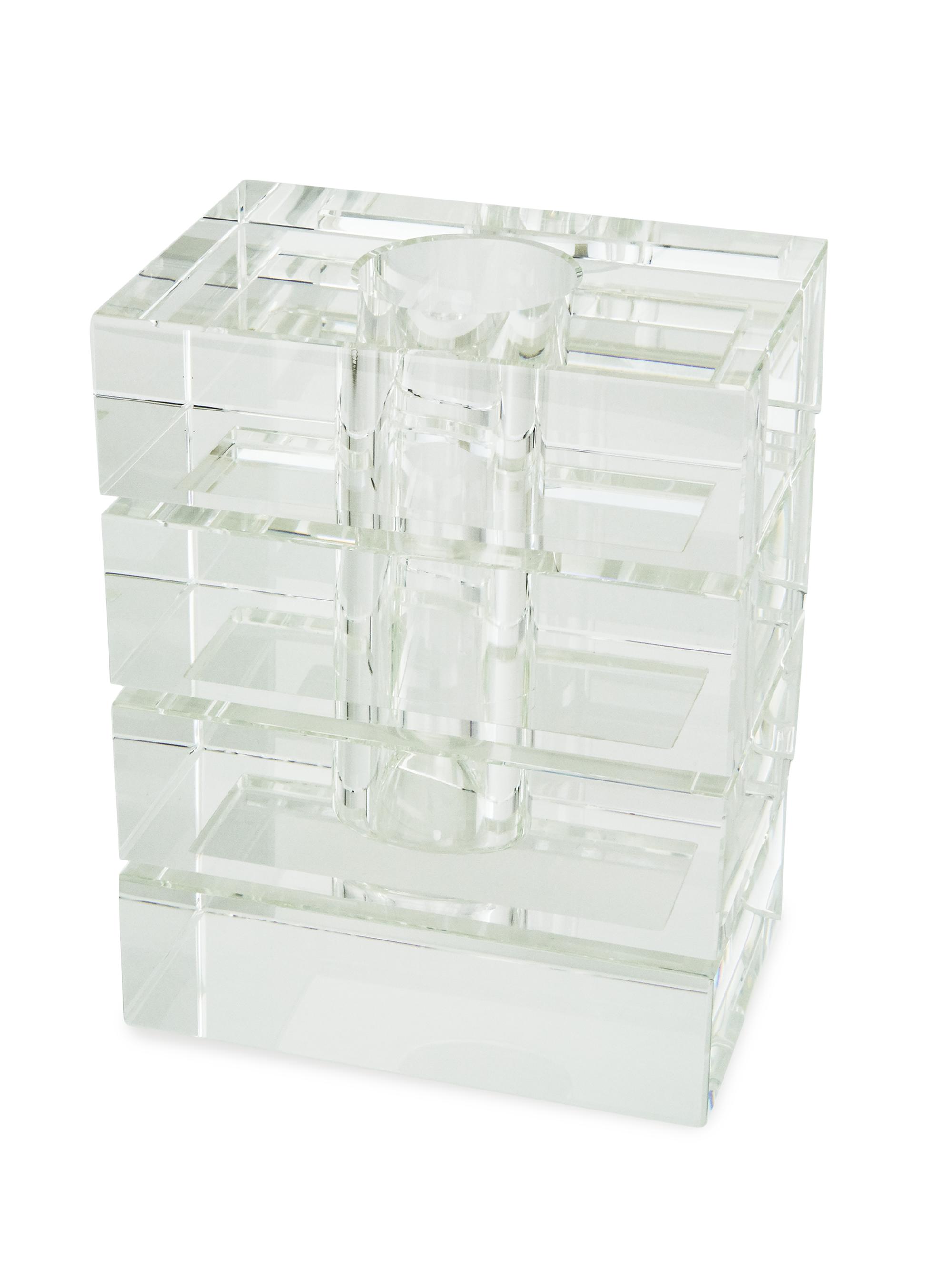 Tizo Cut Crystal Rectangular Vase - Clear