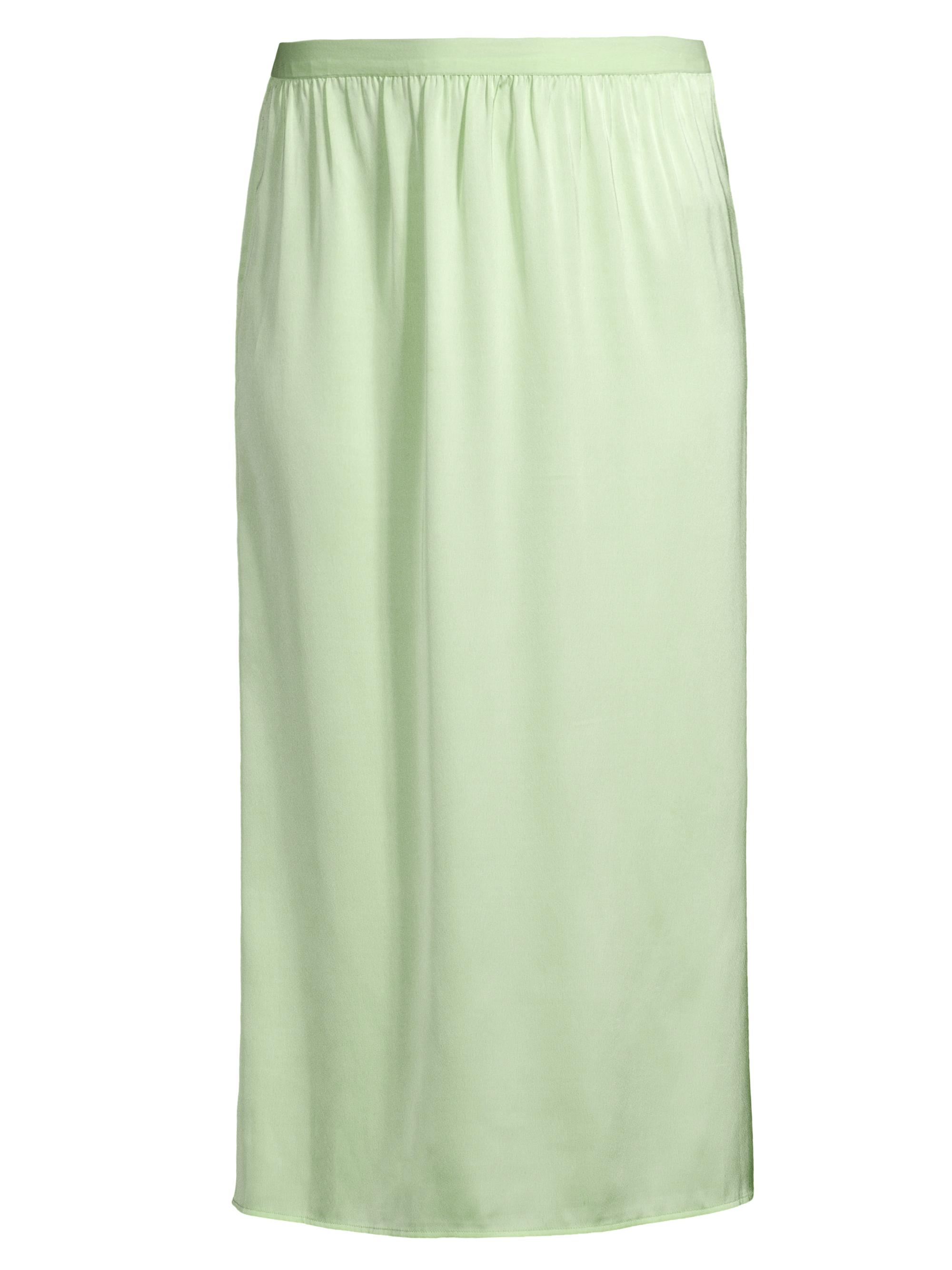 LoveShackFancy Women's Aimee Satin Midi-Skirt - Lime