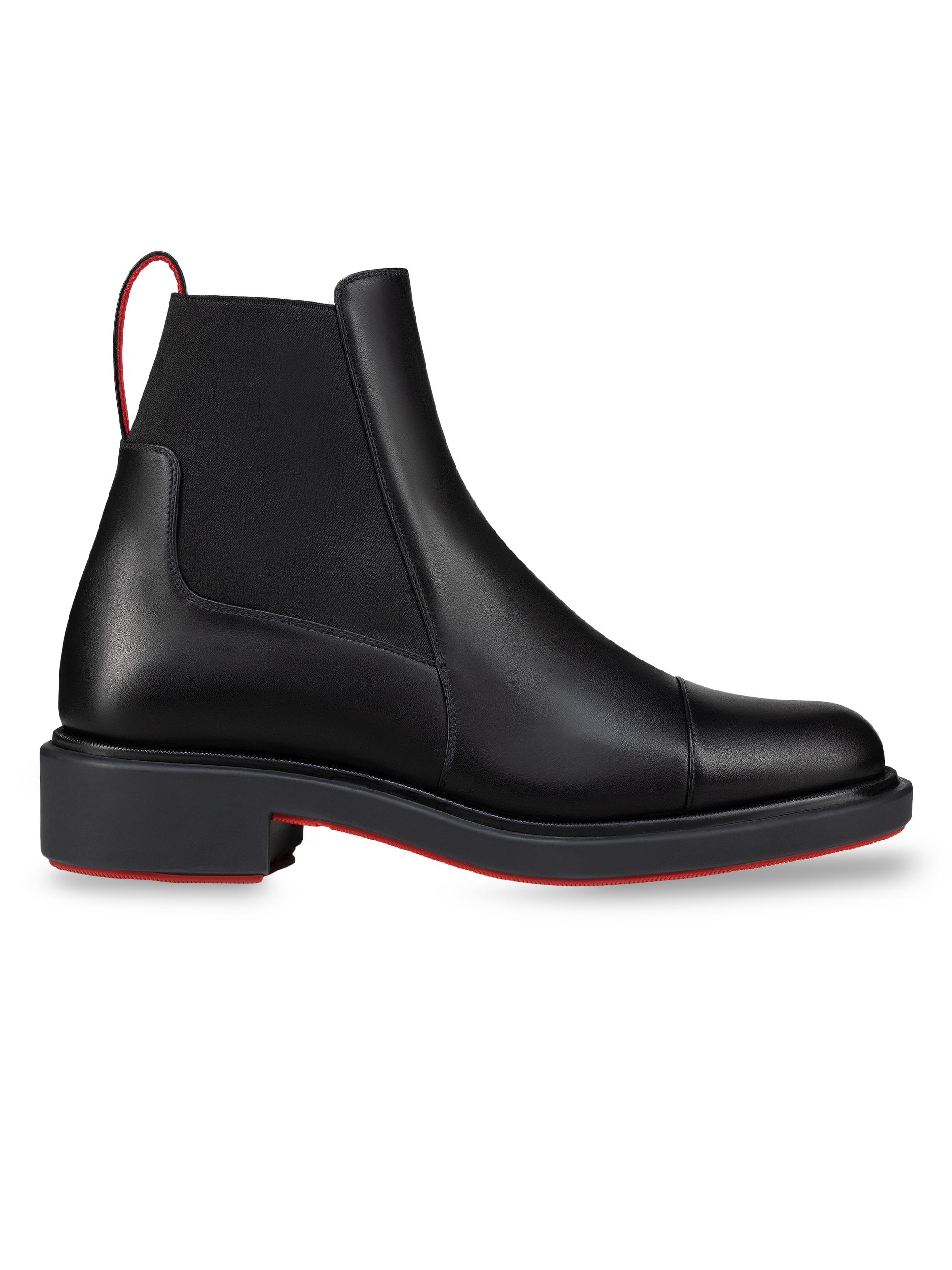 Christian Louboutin Men's Urbino Leather Chelsea Boots - Black