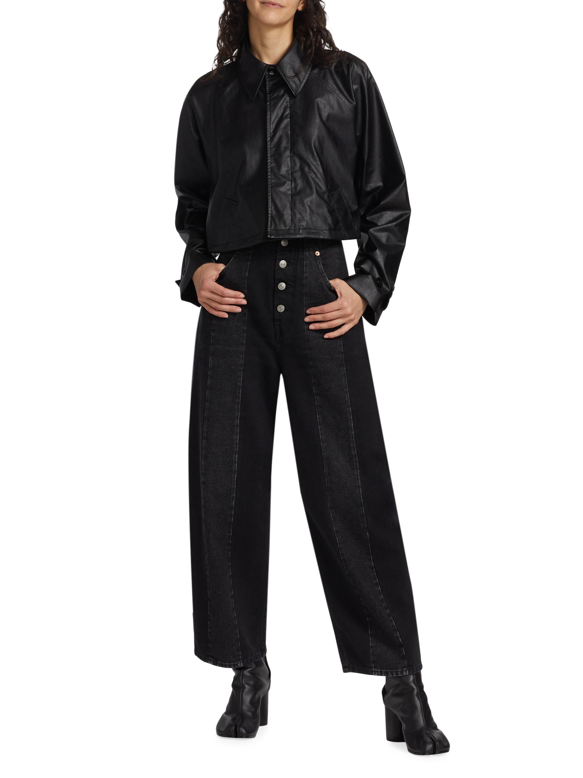 MM6 Maison Margiela Coated Cropped Sports Jacket | Saks Fifth Avenue