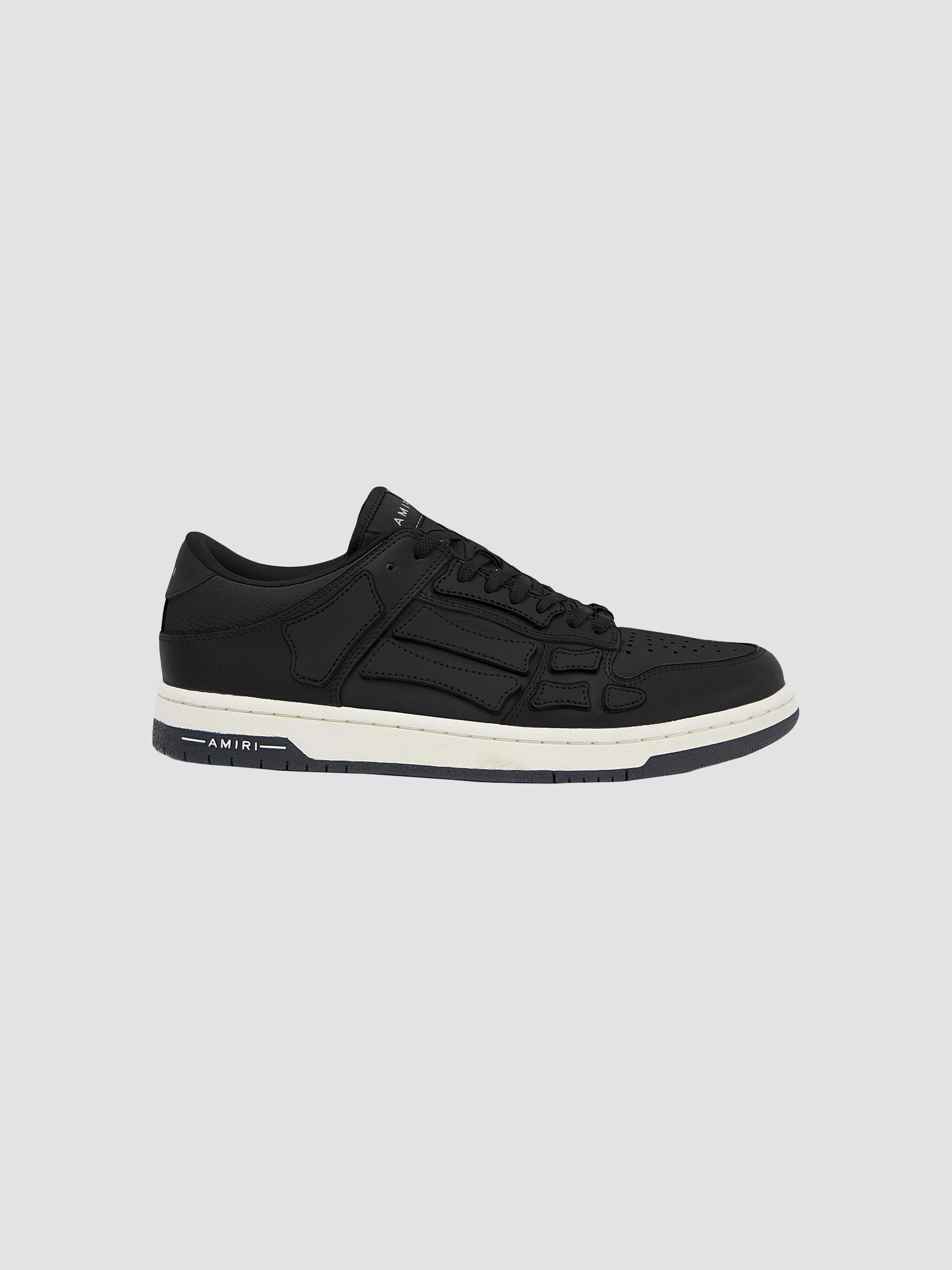 Amiri Men's Skel-Top Low Leather Sneakers - Black | Thumbnail 3