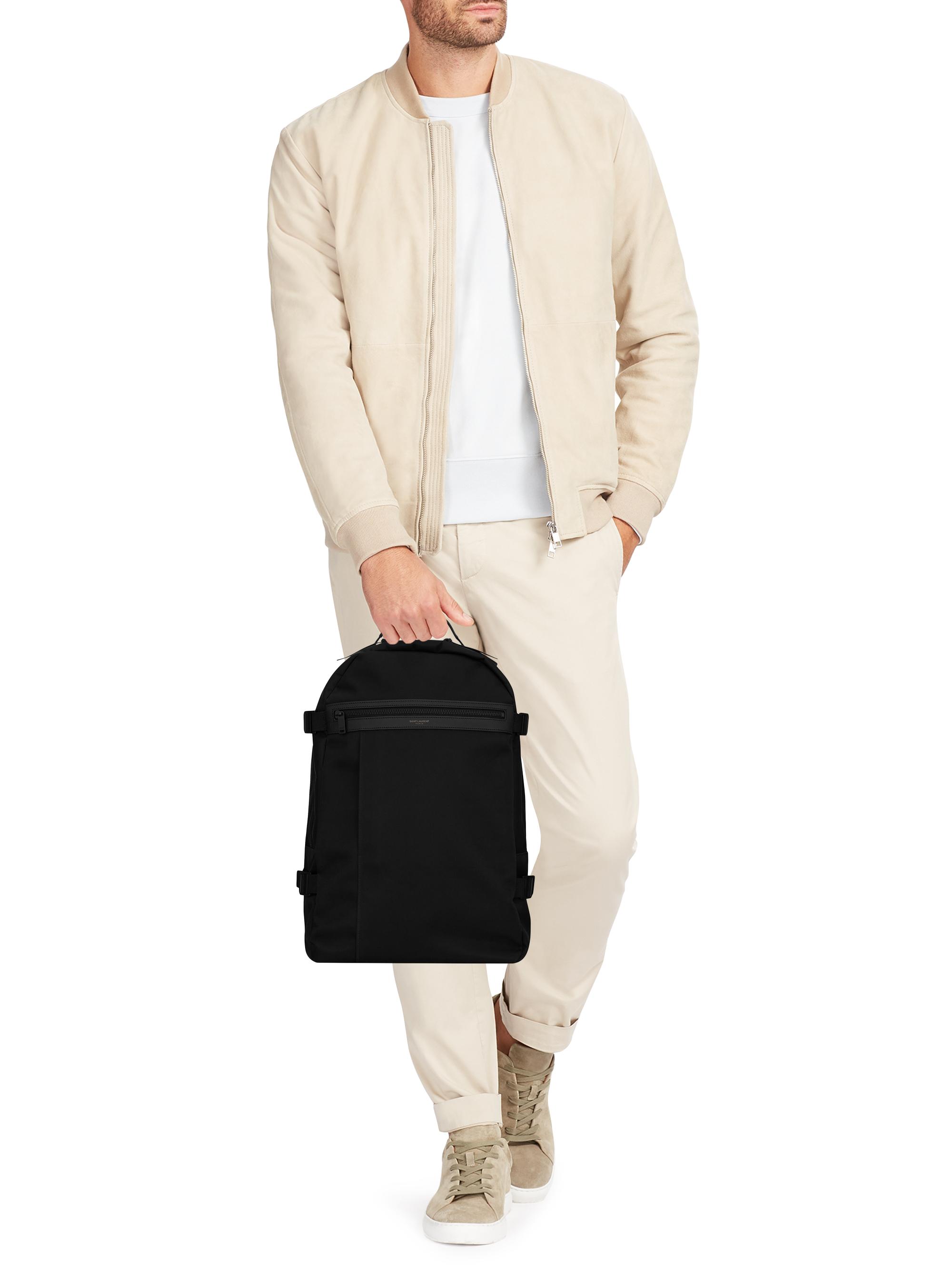 Saint Laurent City Trekking Backpack In Econyl®, Smooth Leather 