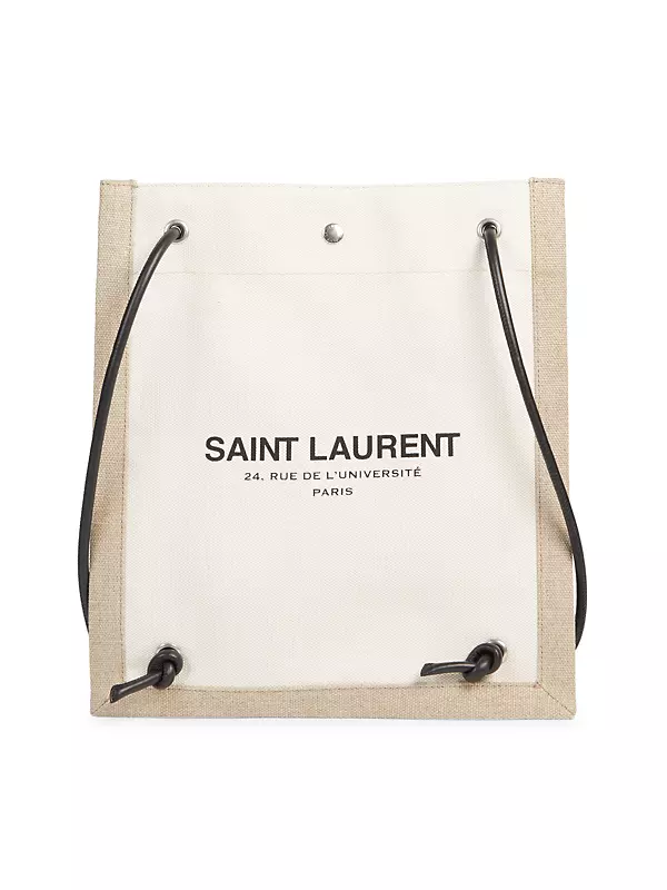 Saint Laurent Le Rafia Crossbody Bag - Black - Men