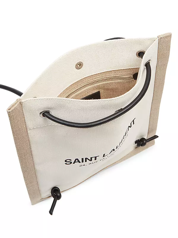 Saint Laurent Le Monogramme Canvas And Leather Camera Cross-body