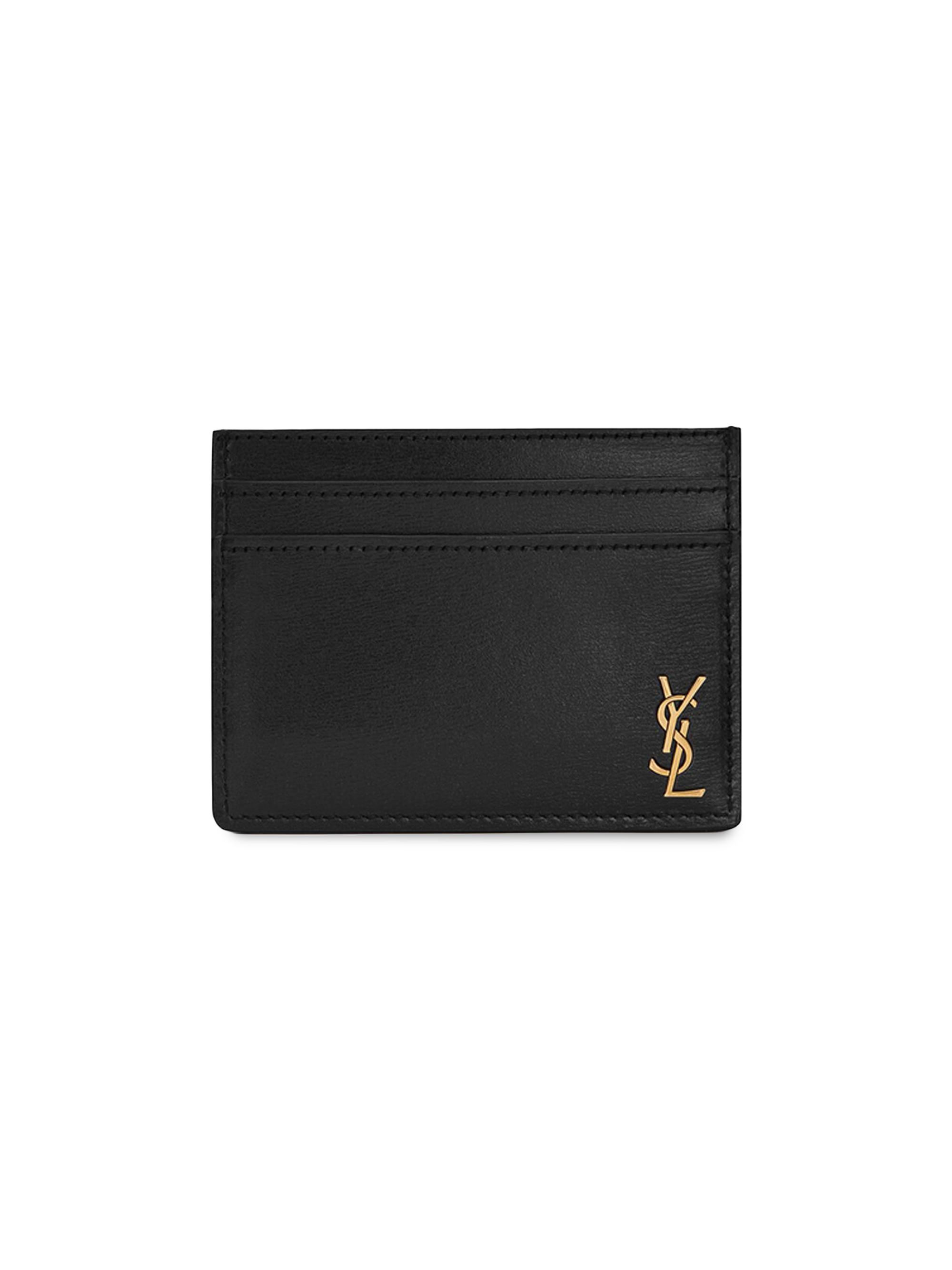【美品】SAINT LAURENT TINY CASSANDRE LEATHER Saint Laurent Tiny Cassandre Card Case | Saks Fifth Avenue