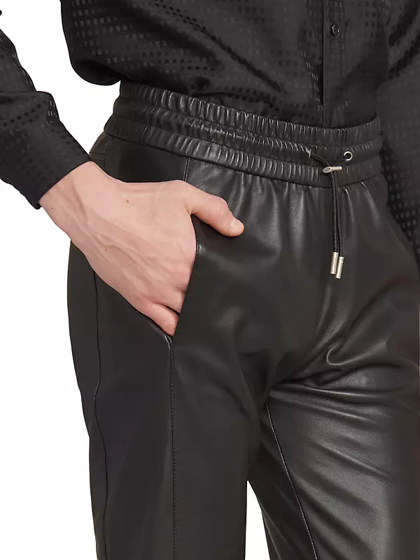 Buy Black Maternity Seamed Skinny Faux Leather Trousers from Next
