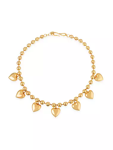 22K-Gold-Plated Heart Necklace