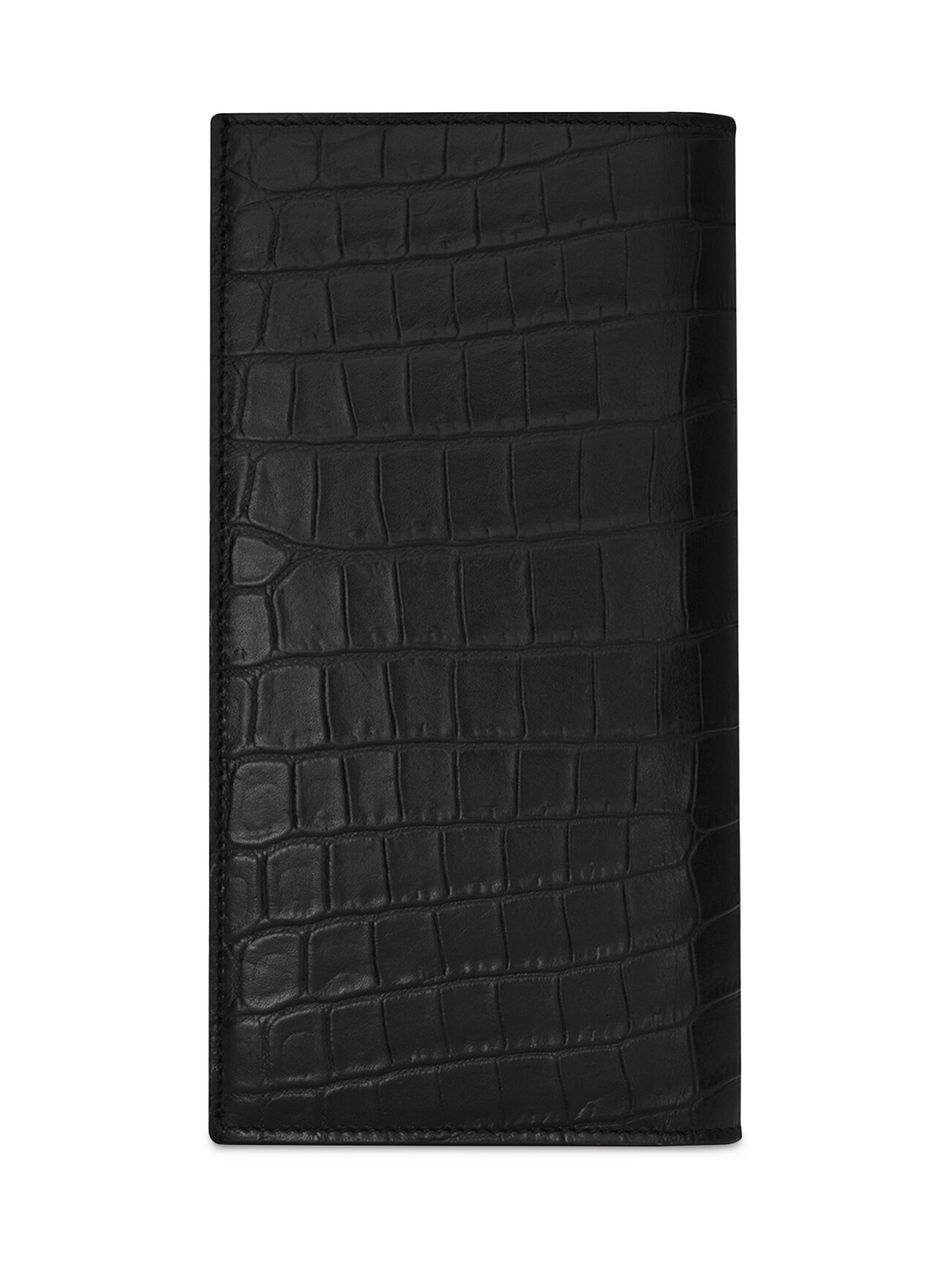 Saint Laurent Tiny Cassandre Continental Wallet In Crocodile