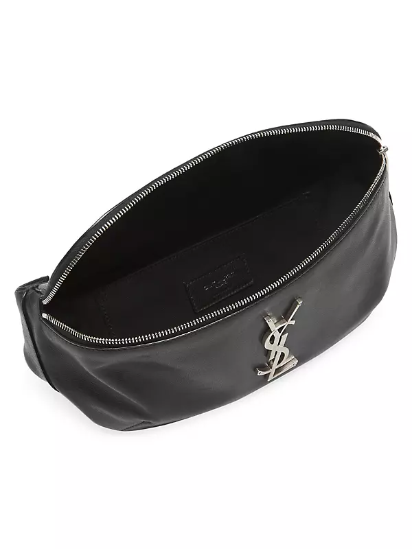 SAINT LAURENT Logo-Appliquéd Leather Belt Bag for Men